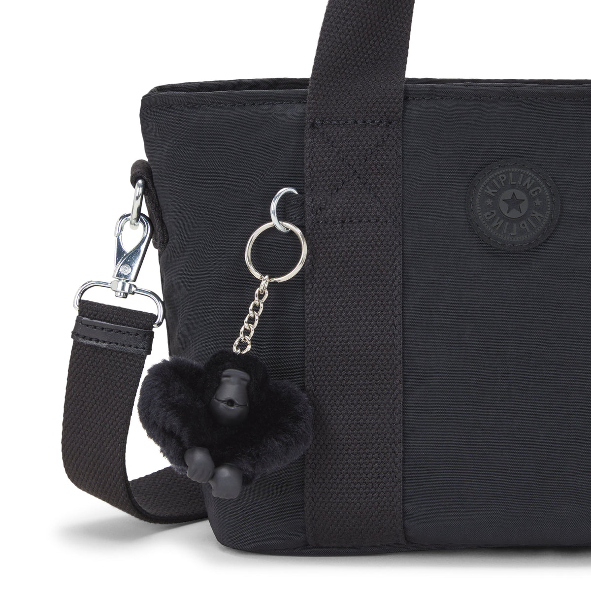 حقيبة كتف KIPLING Minta Black Noir صغيرة (مع حزام كتف قابل للإزالة) I7541-P39