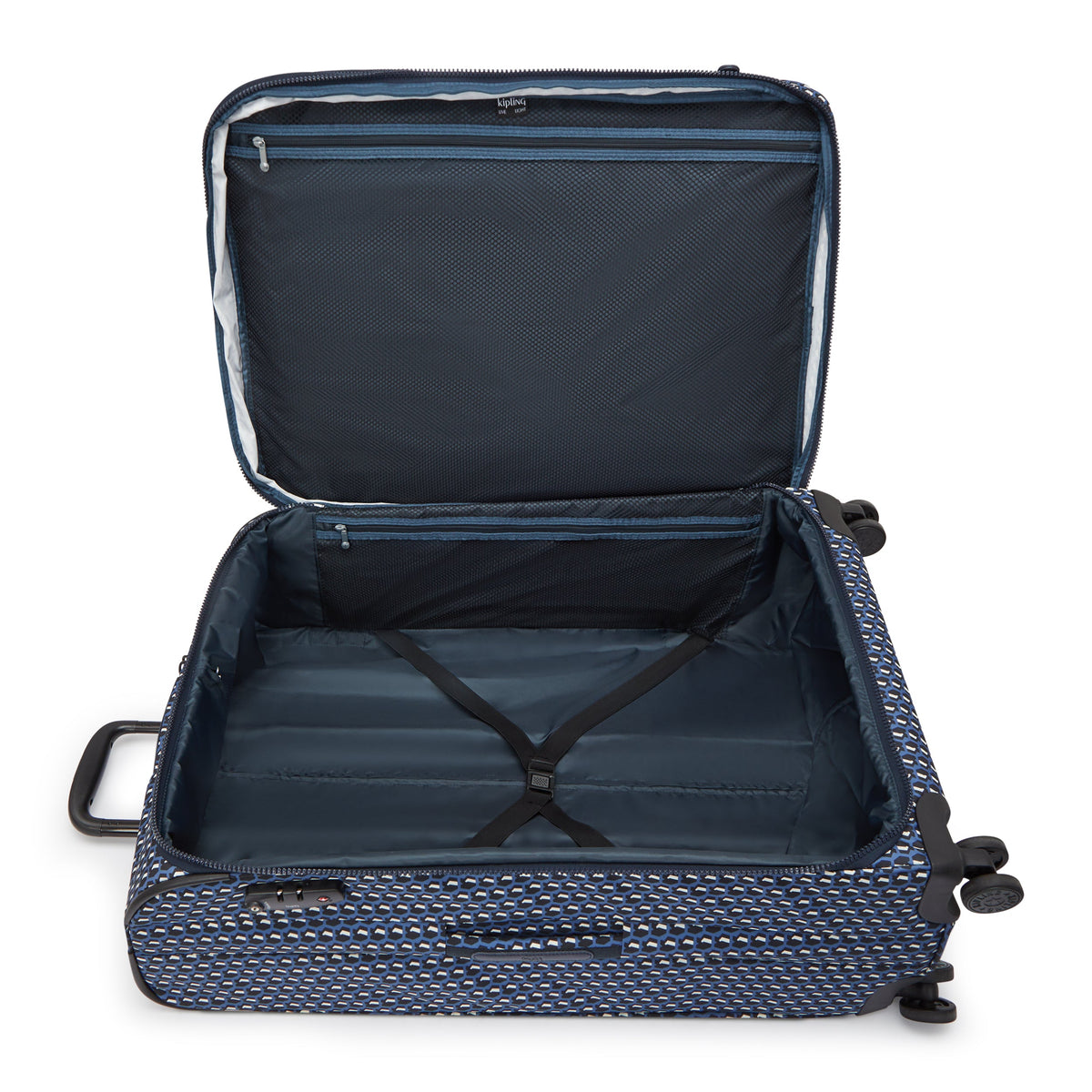 حقيبة Kipling New Youri Spin L 3D K زرقاء كبيرة قابلة للتمدد I7640-4JS