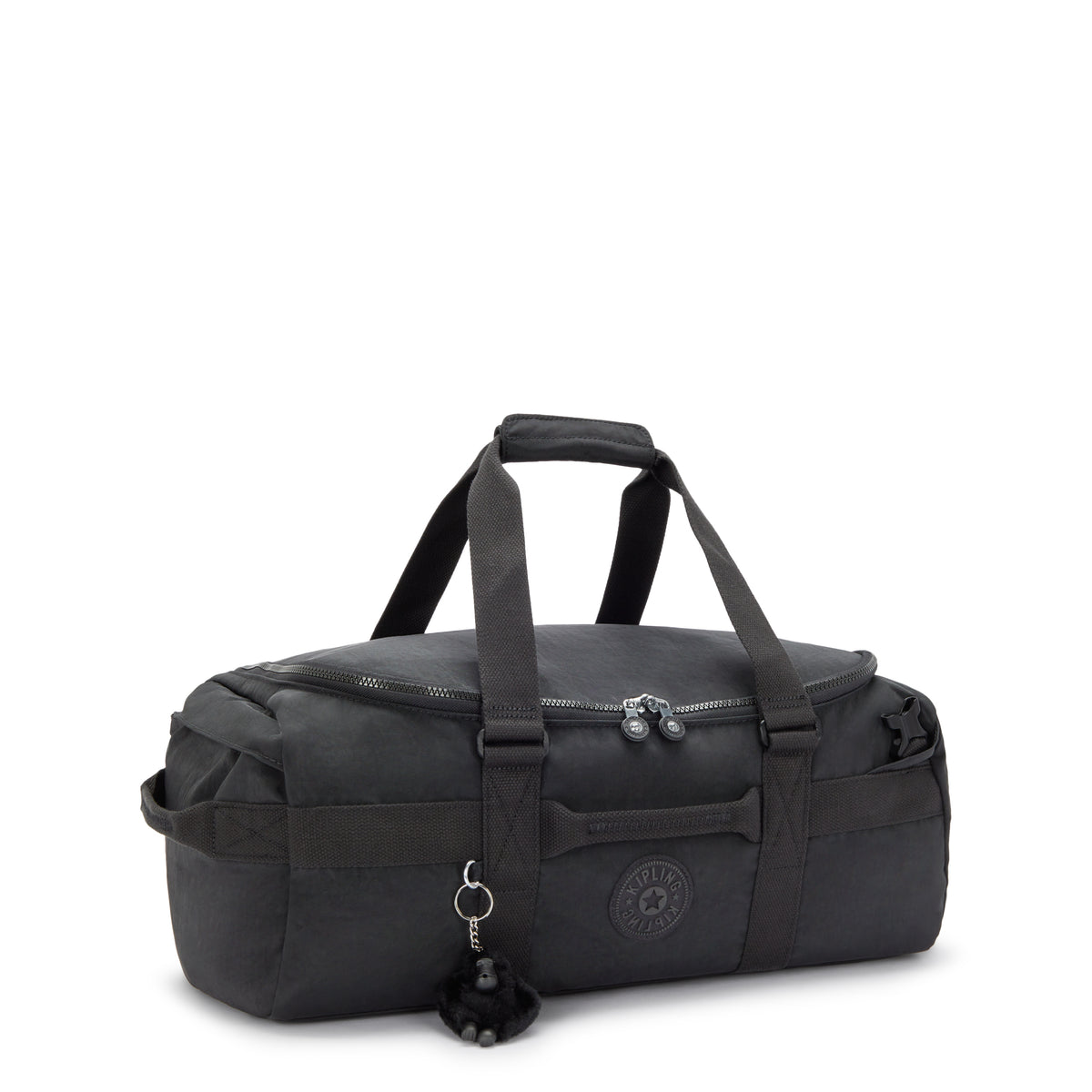 KIPLING Jonis S Black Noir حقيبة سفر صغيرة (قابلة للتحويل إلى حقيبة ظهر) I7712-P39