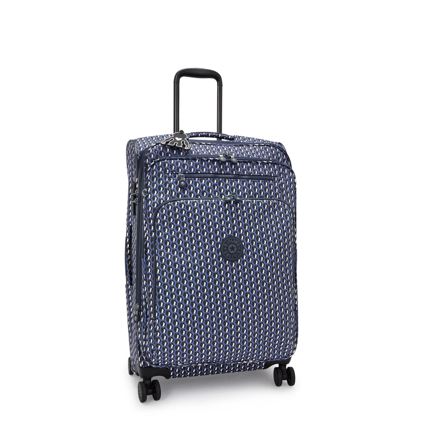 حقيبة Kipling New Youri Spin M 3D K زرقاء متوسطة الحجم قابلة للتمدد I7788-4JS