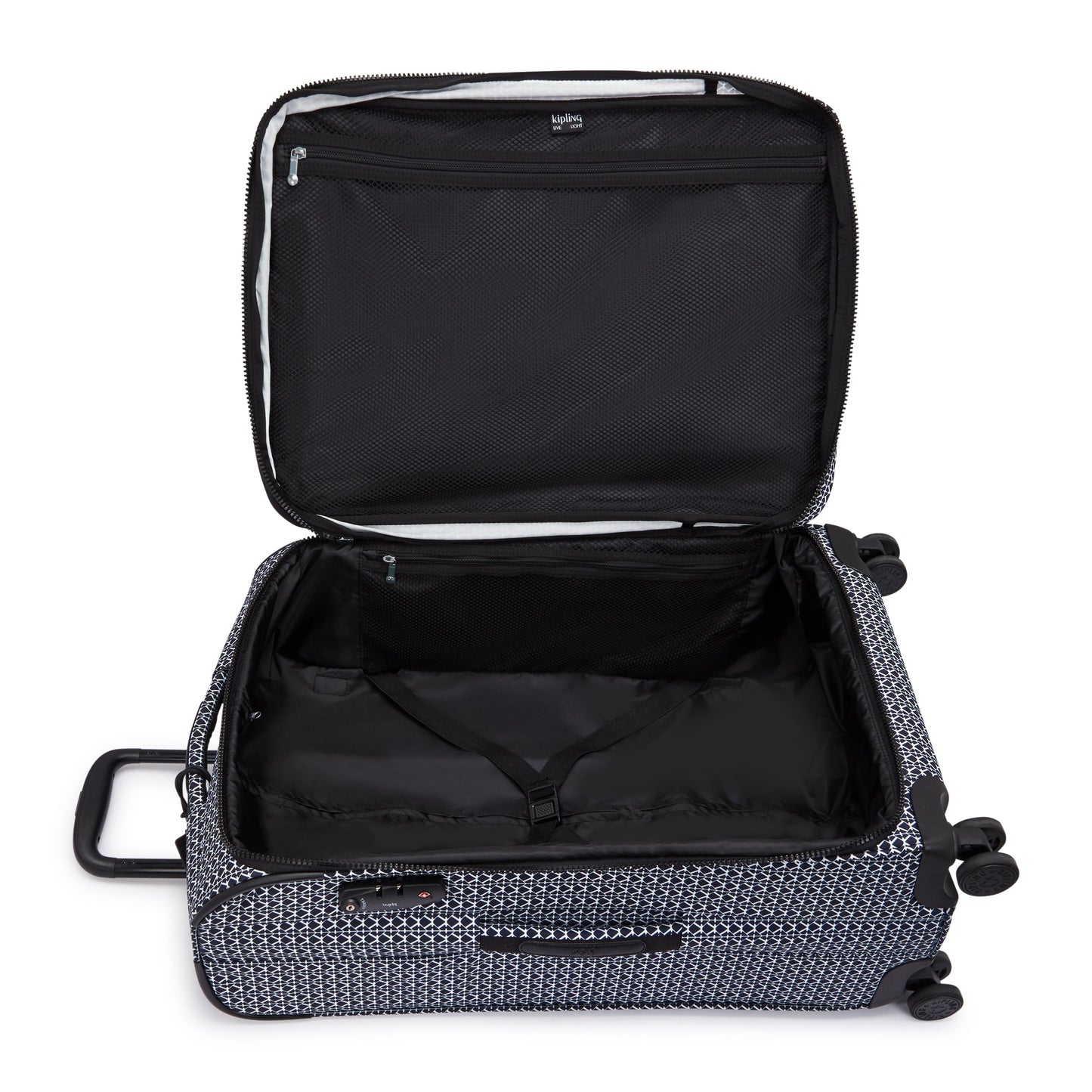 Kipling New Youri Spin M Signature Print حقيبة دوارة متوسطة قابلة للتوسيع C2I7788-DD2