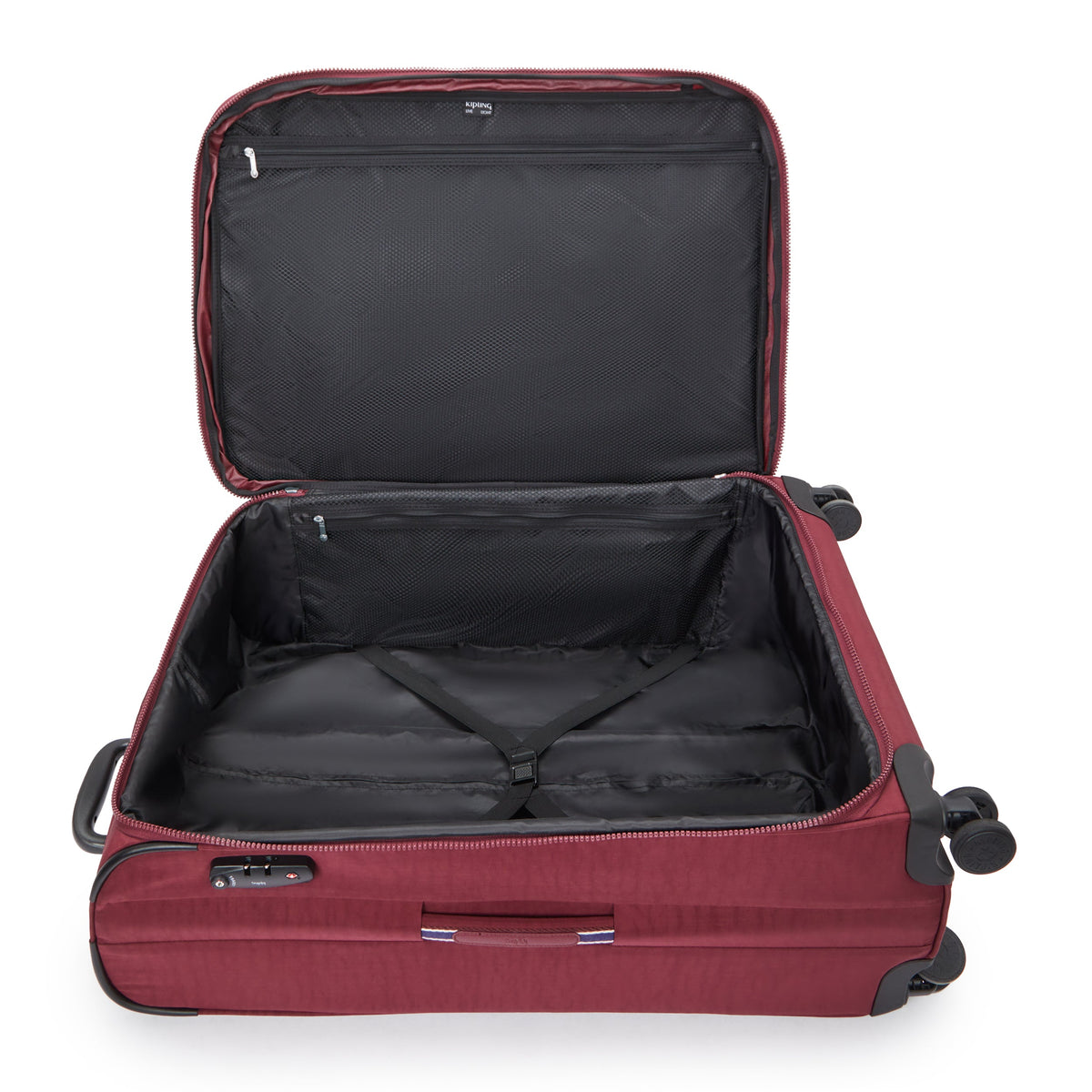 حقيبة سفر Kipling New Youri Spin L Lounge Wine كبيرة قابلة للتوسيع بعجلات I7930-5FW