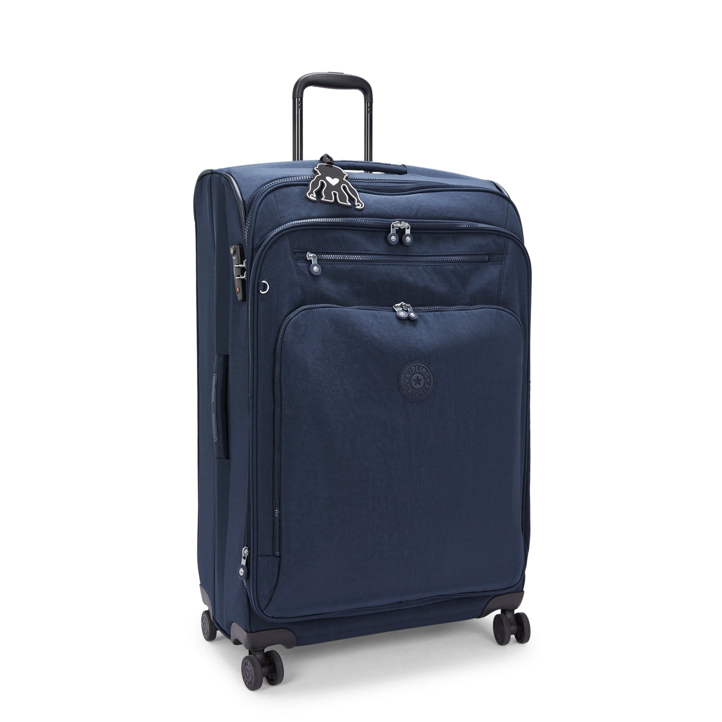 KIPLING New Youri Spin L Blue Bleu 2 حقيبة أمتعة بعجلات كبيرة قابلة للتوسيع I7930-96V