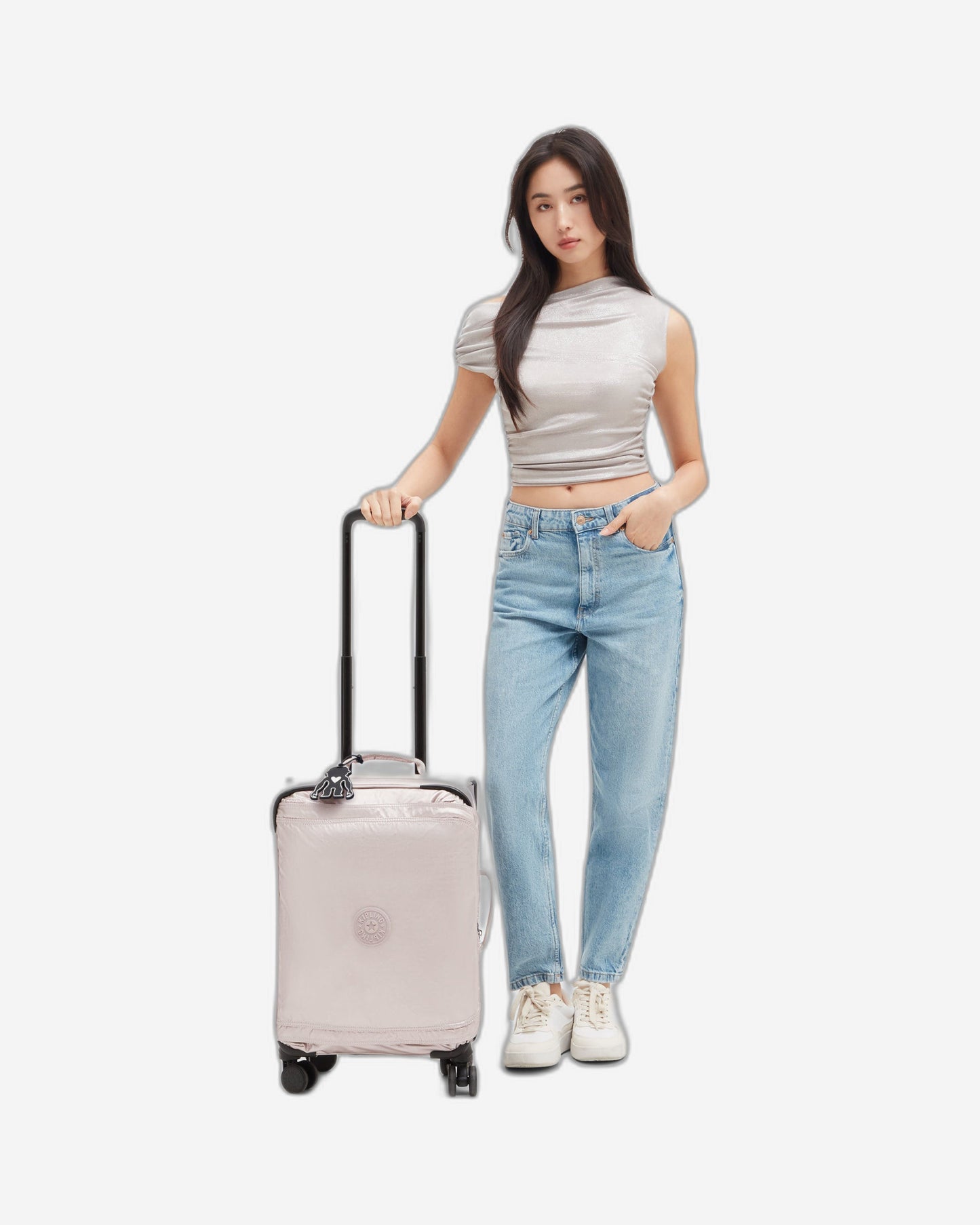 حقيبة سفر Kipling Spontaneous S ذات العجلات المعدنية المتوهجة الصغيرة C2I7997-48I