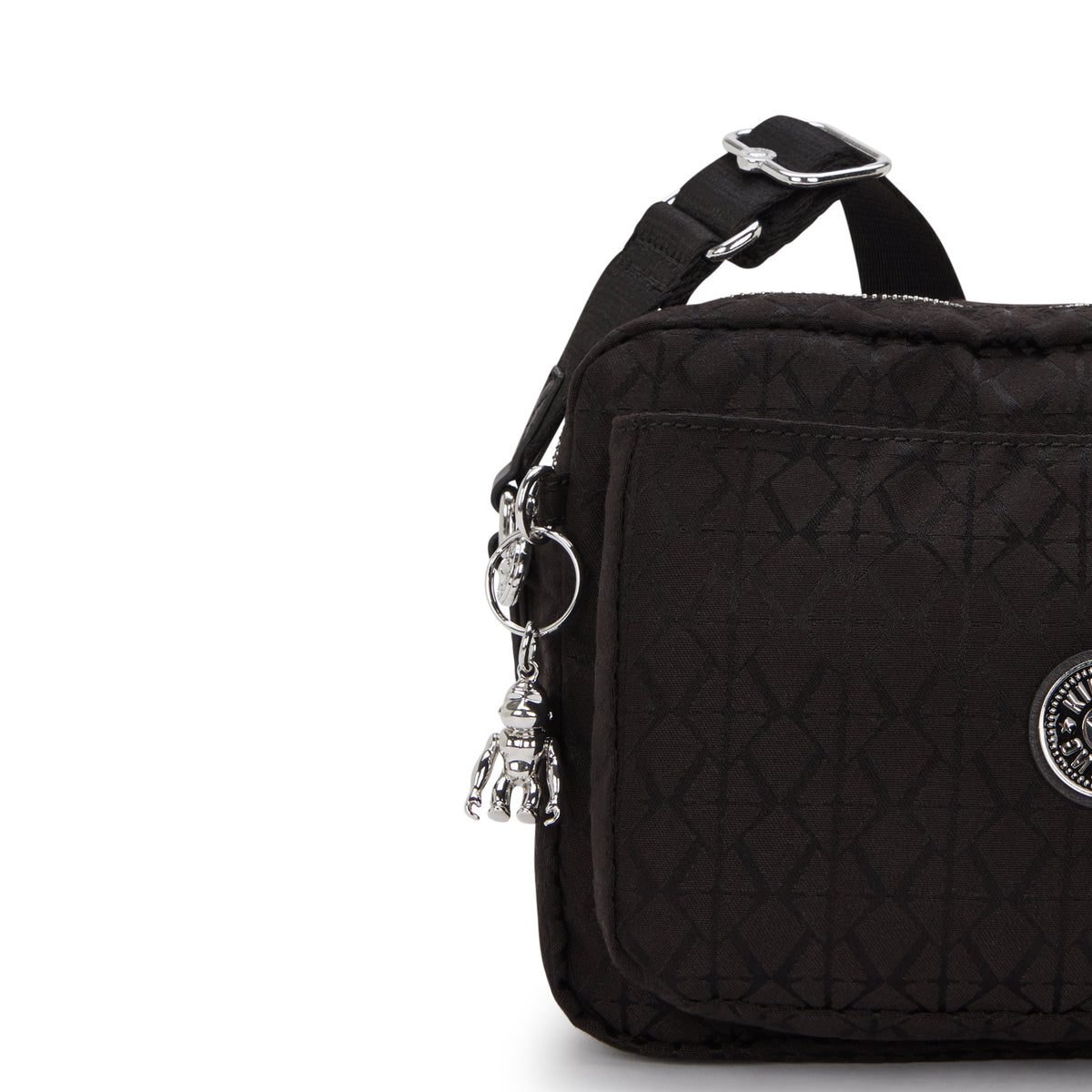 KIPLING Abanu M Noir Sign Jq حقيبة كروس متوسطة I8024-4NW