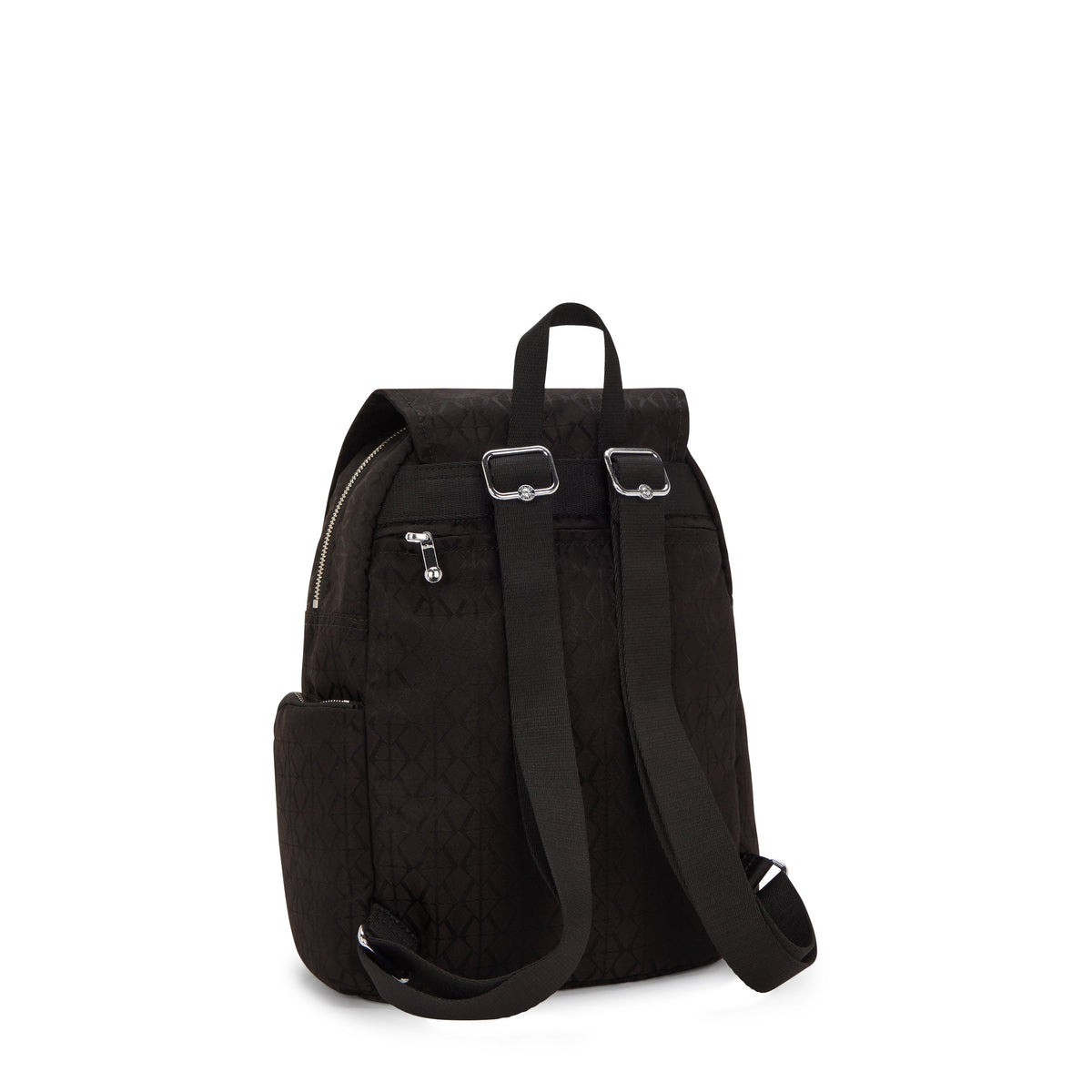 حقيبة الظهر الصغيرة Kipling City Zip S Noir Sign Jq I8029-4NW
