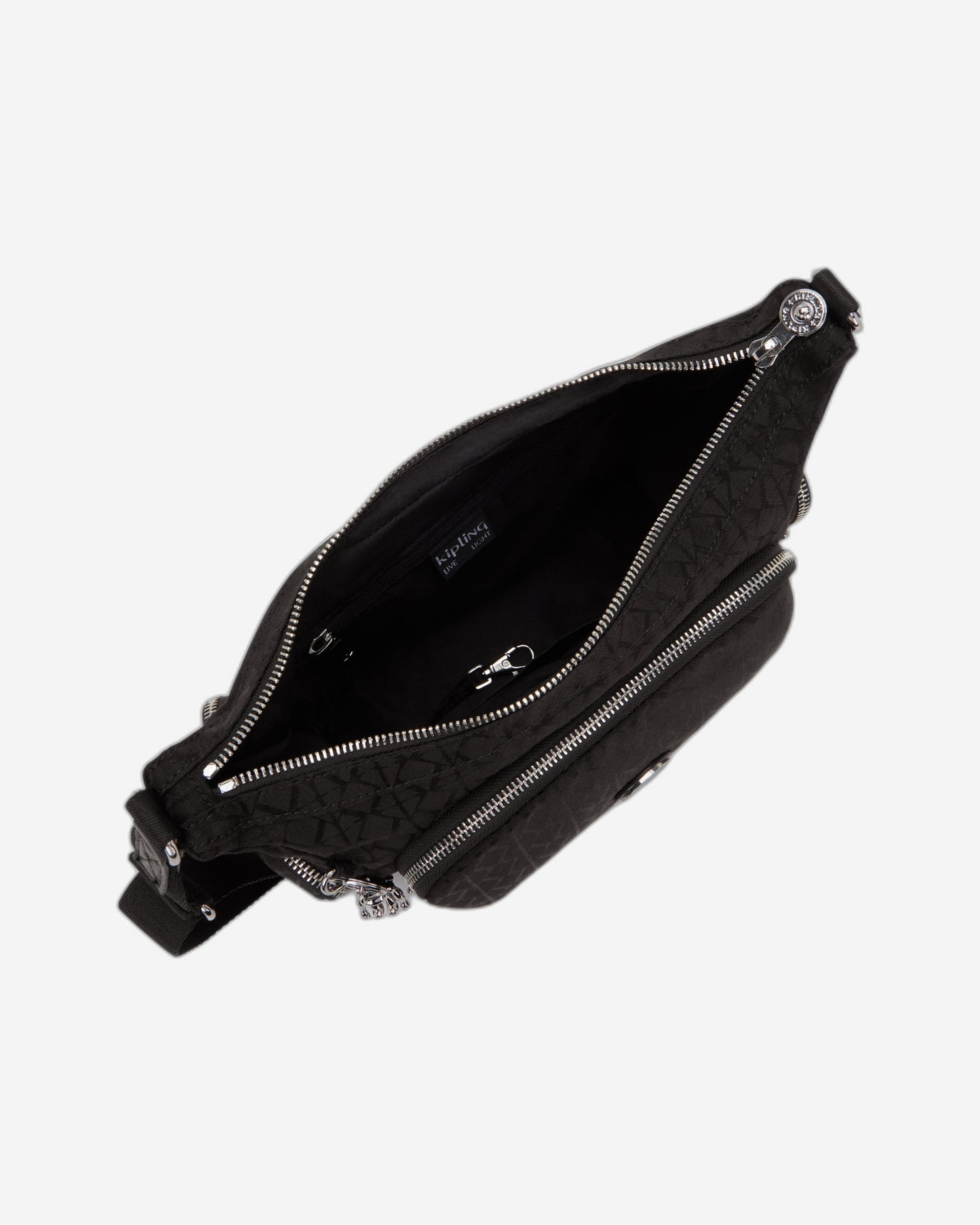 حقيبة كتف متوسطة KIPLING Gabb S Noir Sign Jq I8039-4NW