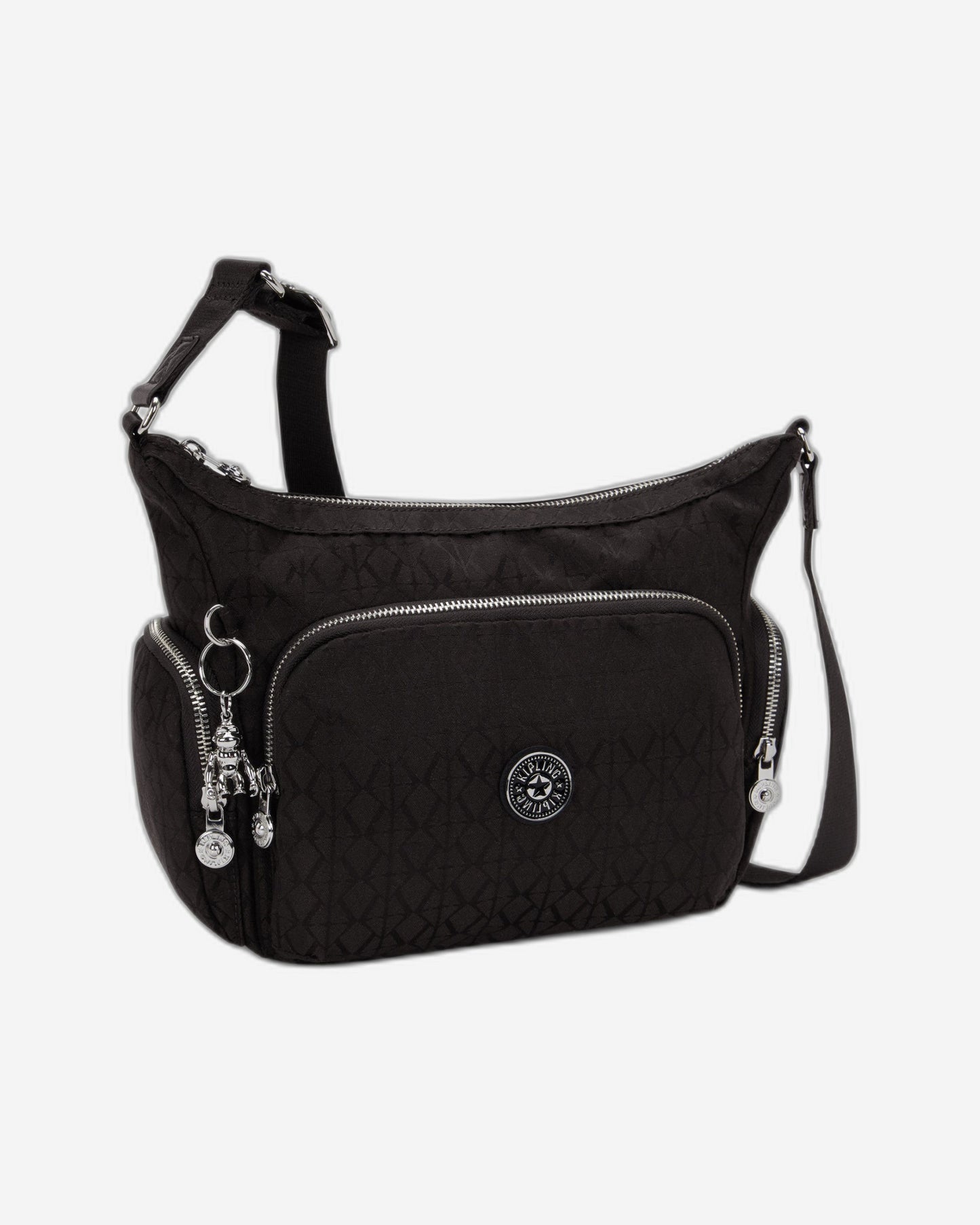 حقيبة كتف متوسطة KIPLING Gabb S Noir Sign Jq I8039-4NW