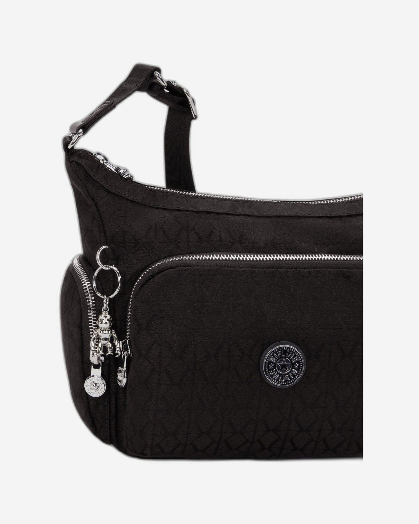 حقيبة كتف متوسطة KIPLING Gabb S Noir Sign Jq I8039-4NW