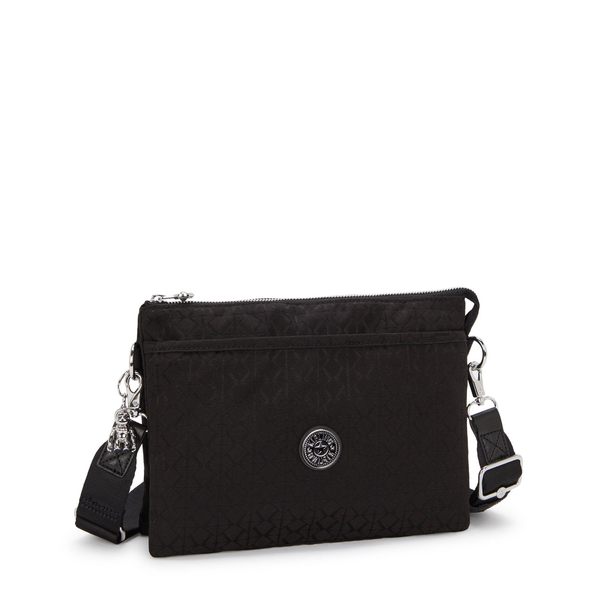 Kipling Riri L Noir Sign Jq حقيبة كروس متوسطة (مع حزام كتف قابل للإزالة) I8044-4NW