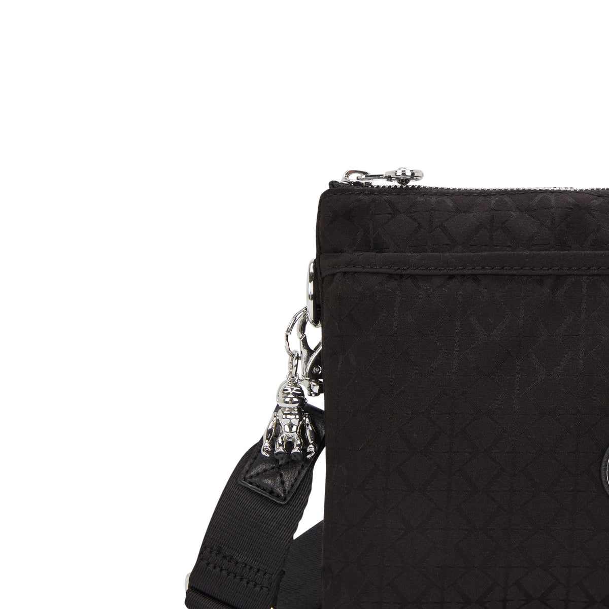 Kipling Riri L Noir Sign Jq حقيبة كروس متوسطة (مع حزام كتف قابل للإزالة) I8044-4NW