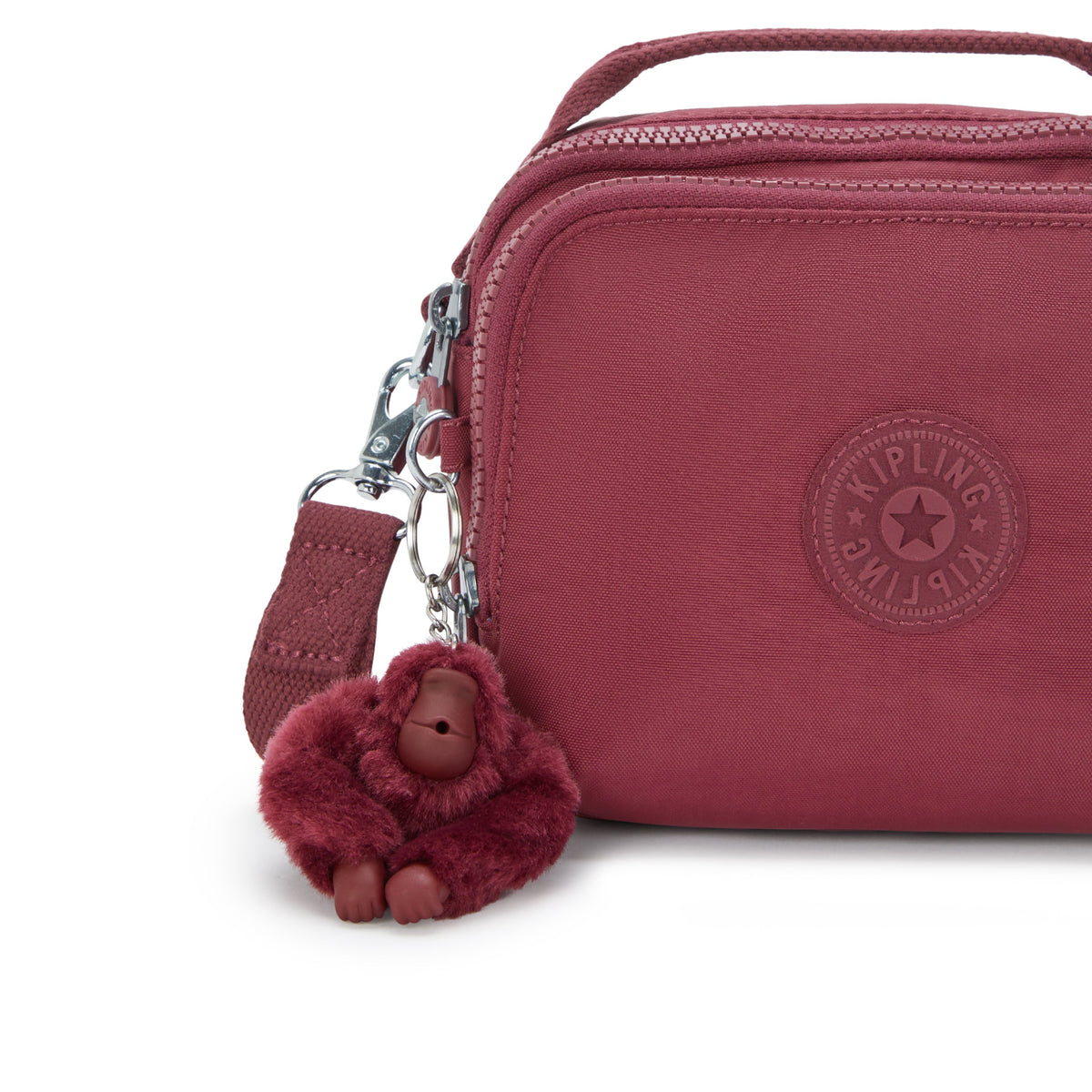 Kipling Cahir Lounge Wine حقيبة كروسبودي صغيرة (قابلة للتحويل إلى حقيبة ظهر) I8061-5FW