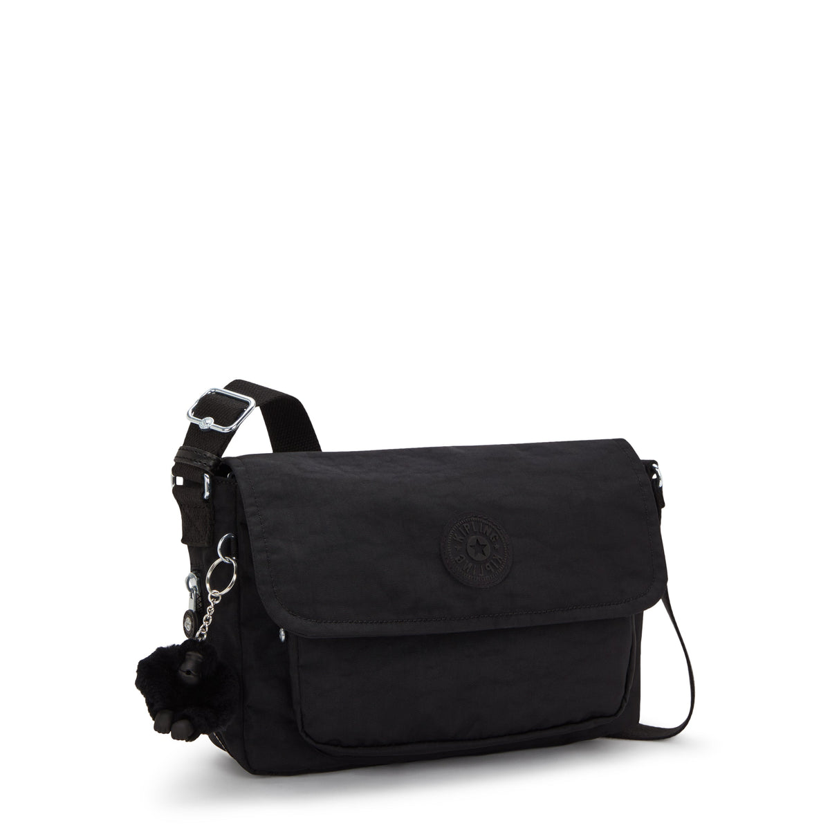 حقيبة كروسبودي متوسطة Kipling Dalma باللون الأسود (مع سحاب قابل للتوسيع) I8123-P39