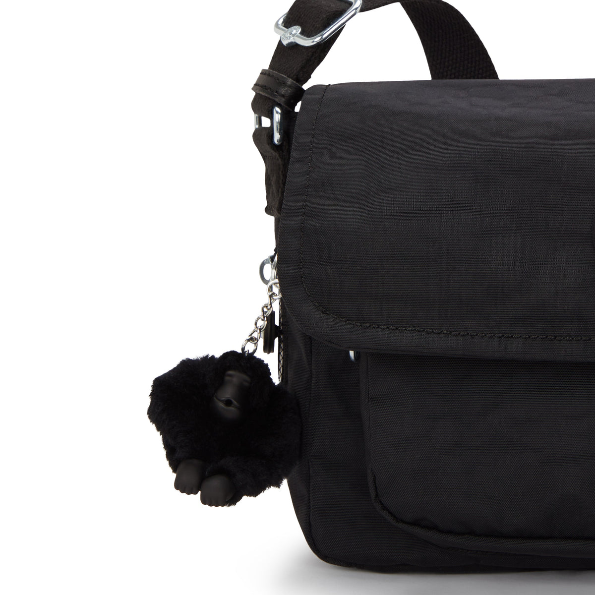 حقيبة كروسبودي متوسطة Kipling Dalma باللون الأسود (مع سحاب قابل للتوسيع) I8123-P39