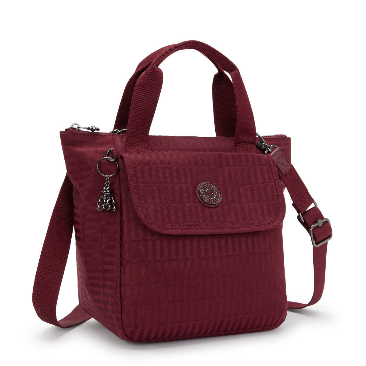 Kipling Awakea Maroon Tile Jq حقيبة غداء متوسطة (مع حزام كتف قابل للإزالة) I8630-9HX