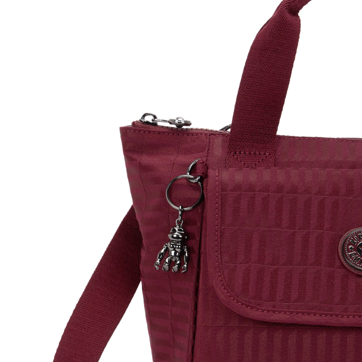 Kipling Awakea Maroon Tile Jq حقيبة غداء متوسطة (مع حزام كتف قابل للإزالة) I8630-9HX