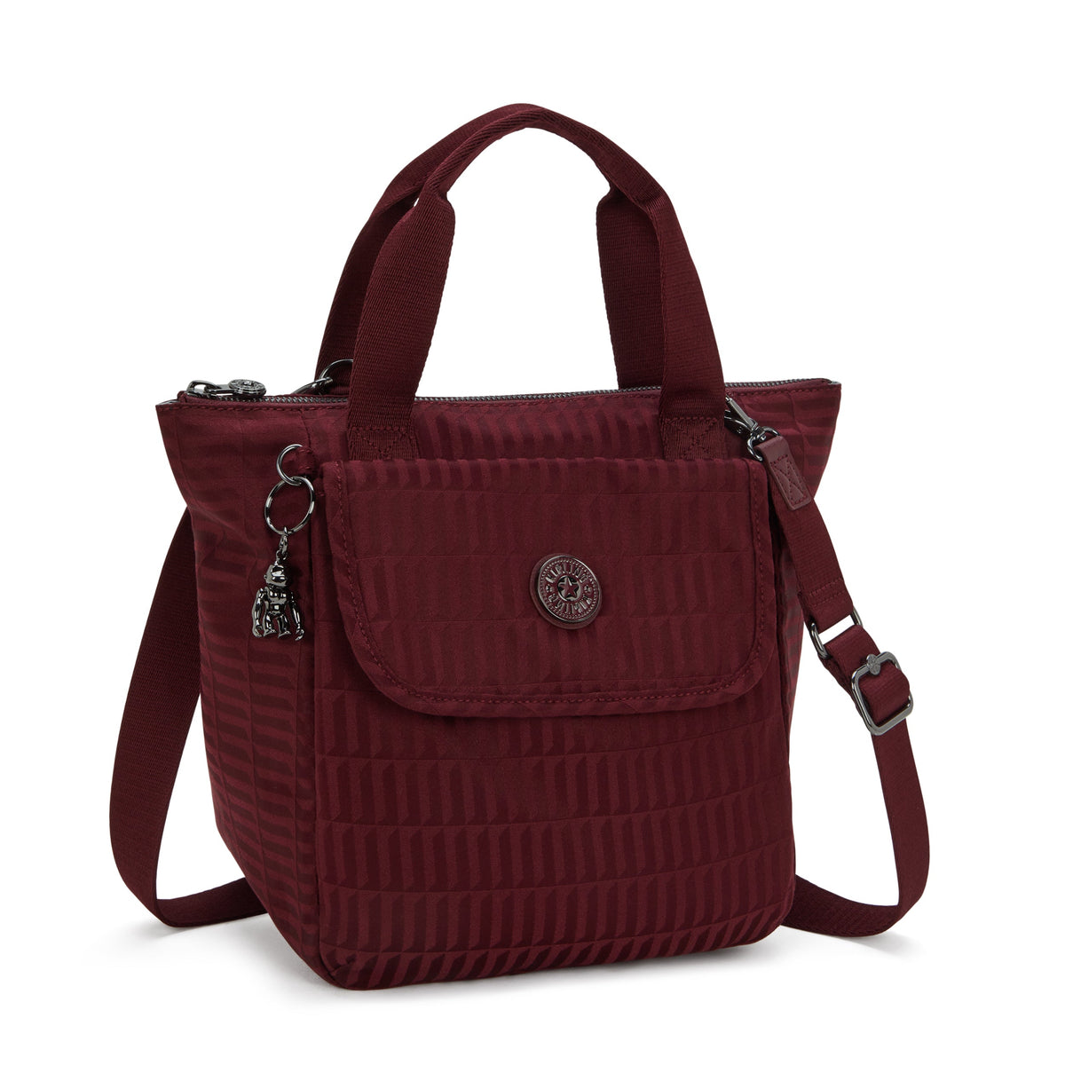 Kipling Awakea Maroon Tile Jq حقيبة غداء متوسطة (مع حزام كتف قابل للإزالة) I8630-9HX