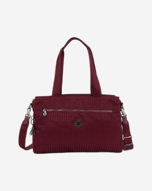 Kipling Elysia Work S Maroon Tile Jq حقيبة عمل صغيرة (مع حزام كتف قابل للإزالة) I8795-9HX