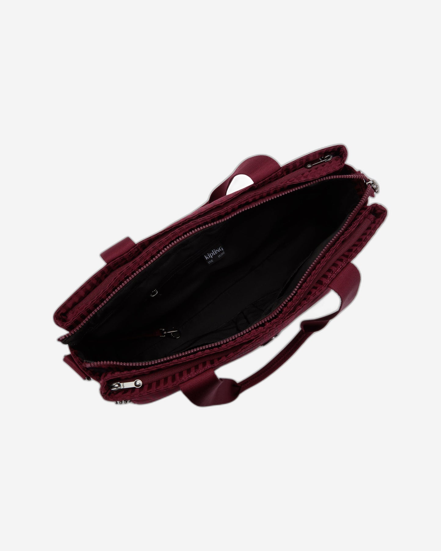 Kipling Elysia Work Maroon Tile Jq حقيبة عمل (مع حزام كتف قابل للإزالة) I8829-9HX
