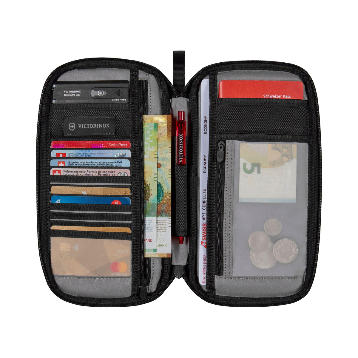 منظم سفر Victorinox Travel Accessories 5.0 مزود بتقنية RFID باللون الأسود - 610597 