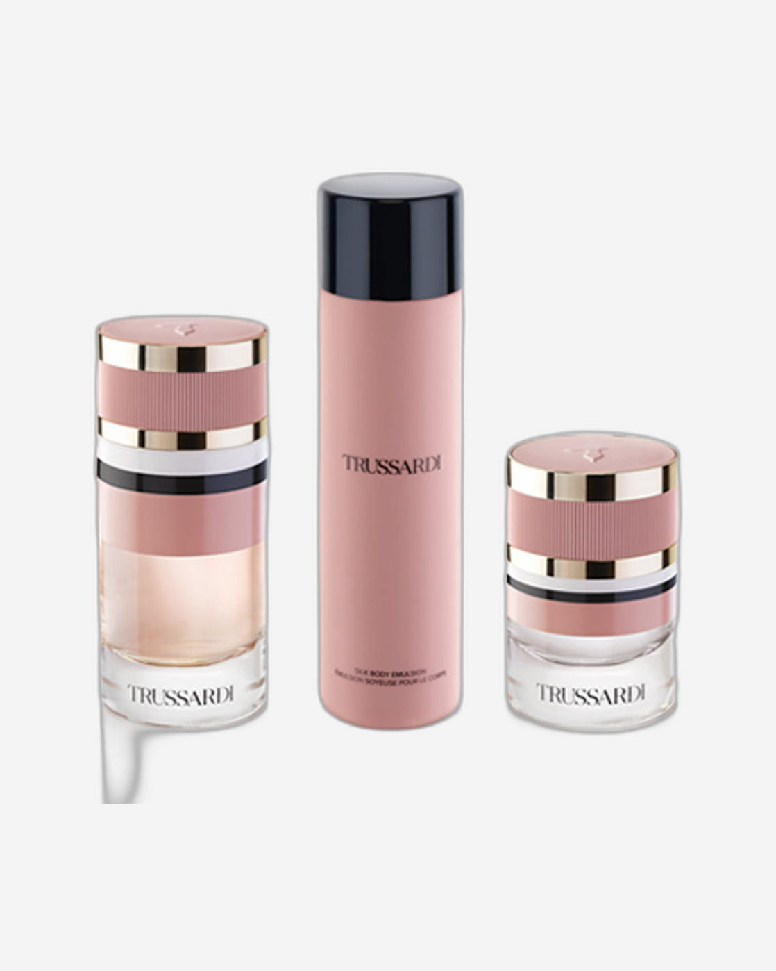 مجموعة هدايا تروساردي الجديدة للنساء المضفرات (عطر 90 مل + معطر للجسم 200 مل + معطر للشعر 30 مل)