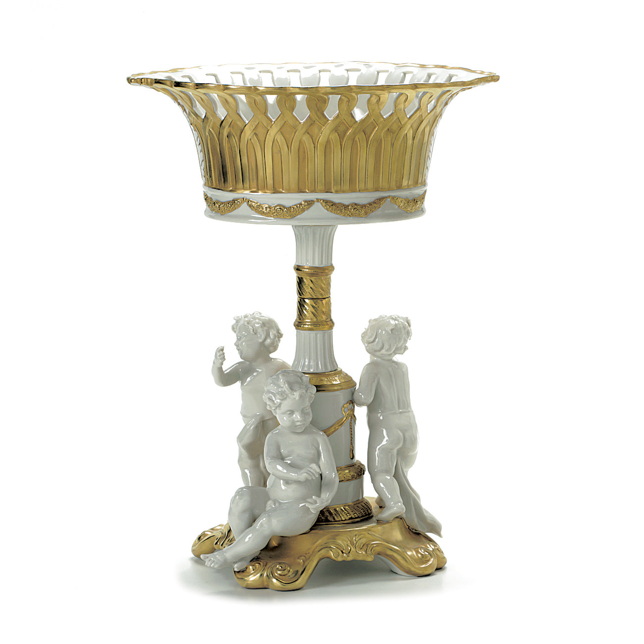 Oval Centrepiece with 4 Cherubs