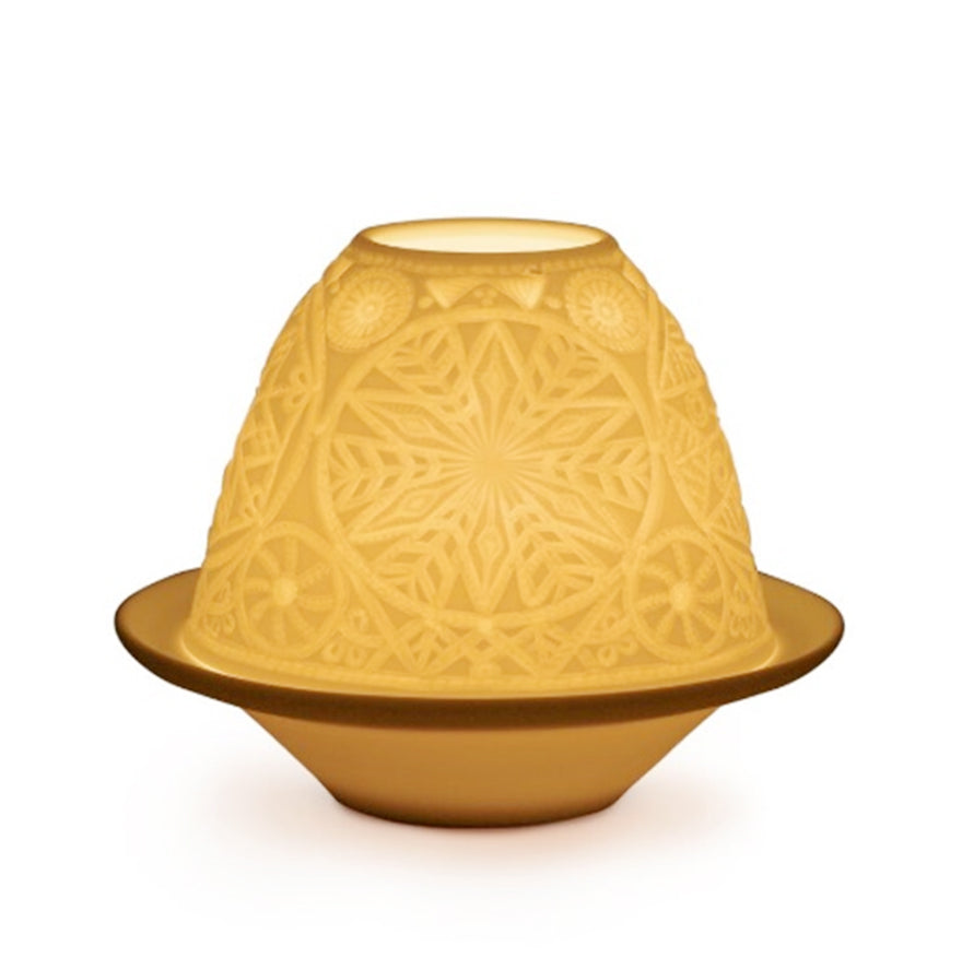 LITHOPHANE VOTIVE LIGHT - SNOWFLAKE