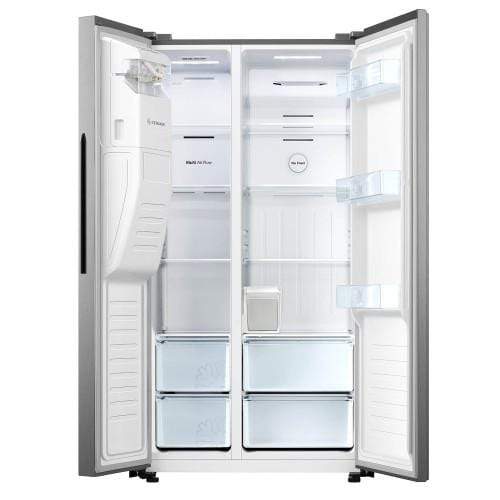 ثلاجة هوفر ببابين متجاورين مع موزع مياه 508 لتر