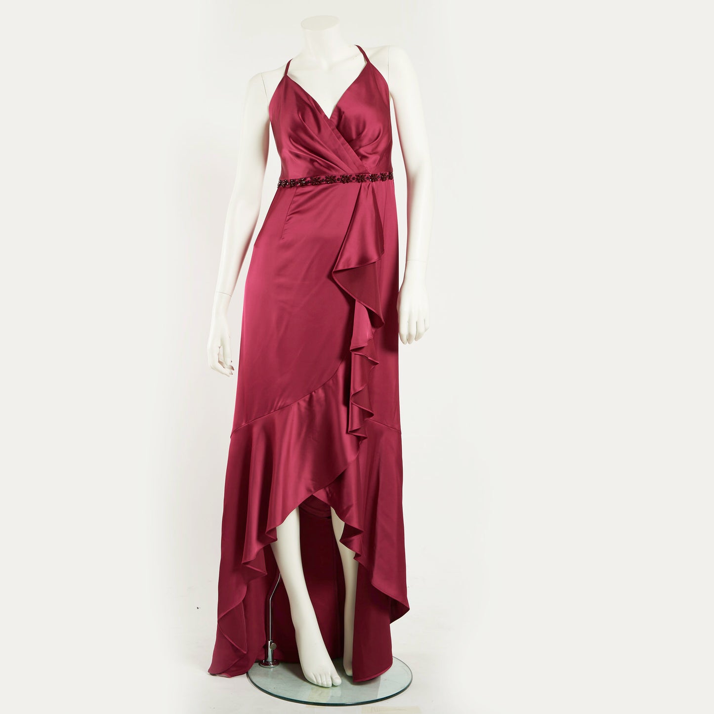 SATIN HIGH LOW DRESS