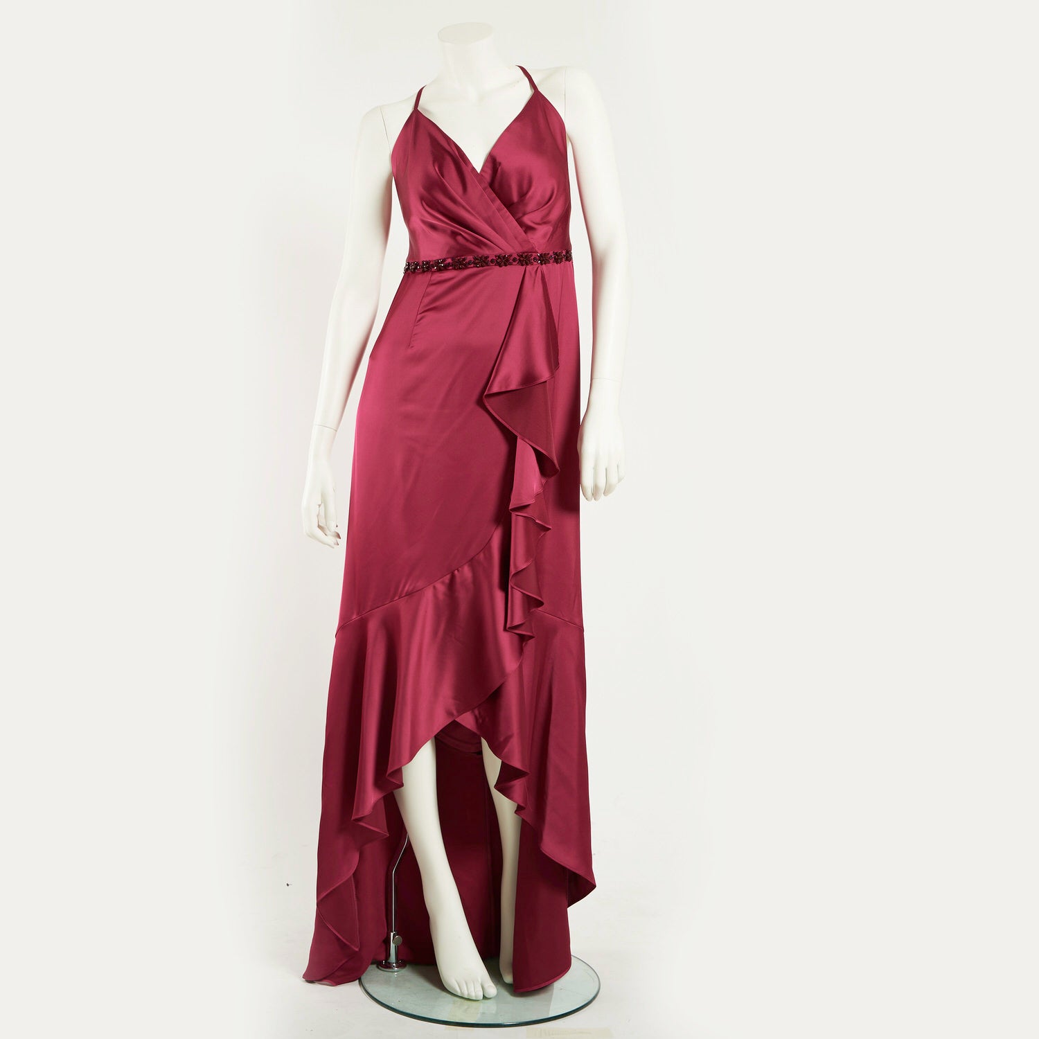SATIN HIGH LOW DRESS