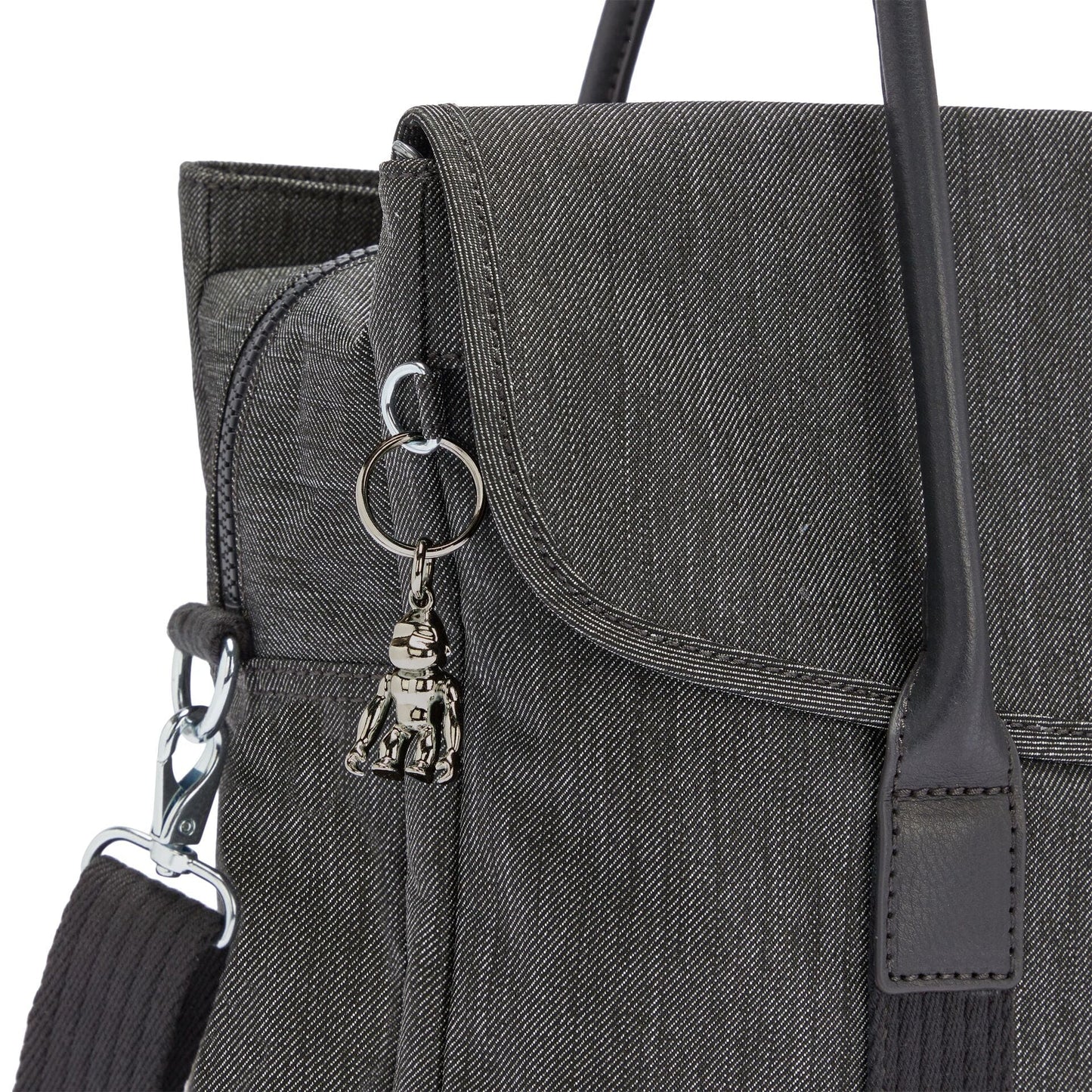 KIPLING-SUPERWORKER-حقيبة عمل (مع حزام كتف قابل للإزالة) - أسود فلفلي - I5190-78S