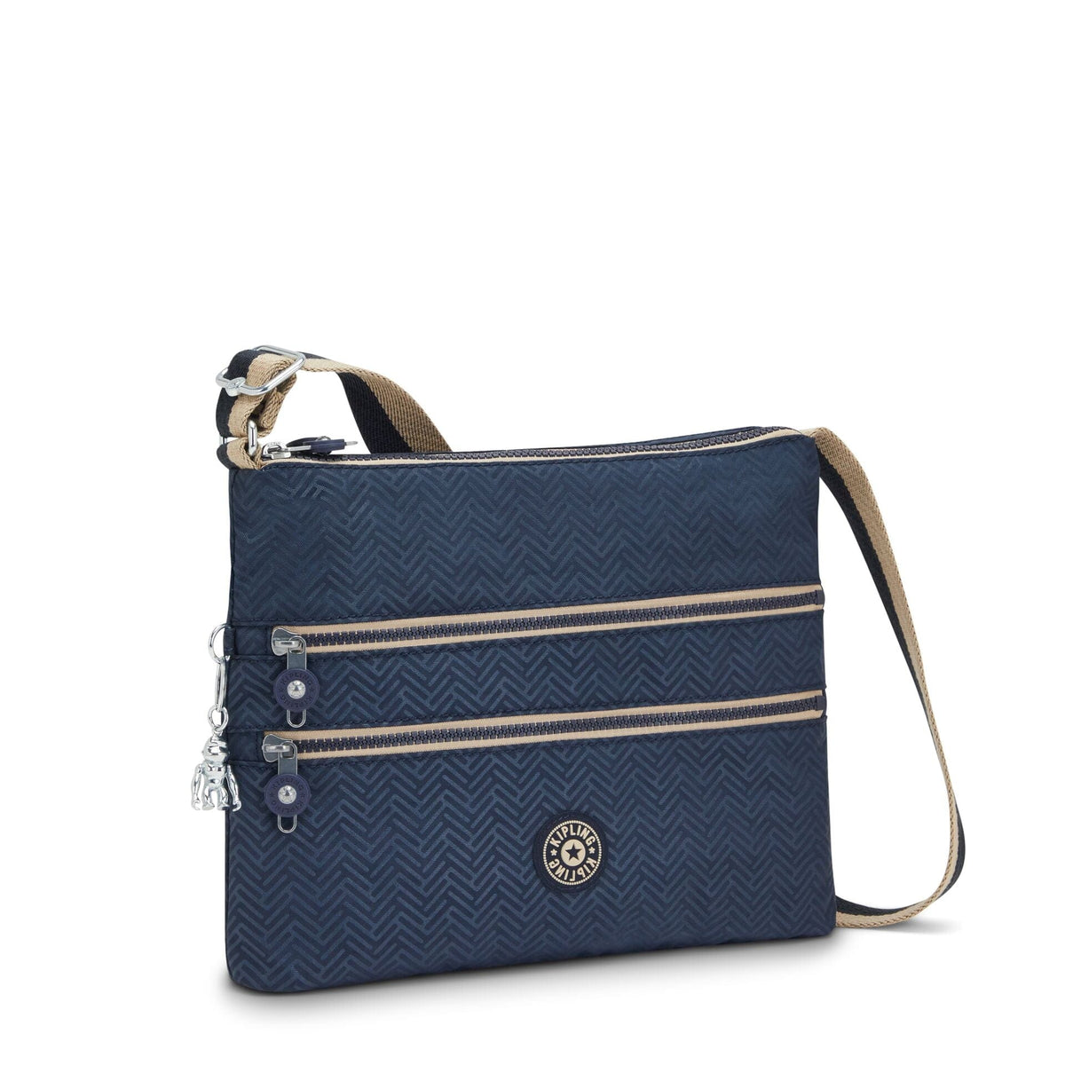 حقيبة كتف متوسطة الحجم من KIPLING-Alvar-Endless Bl Emb-12472-Y36