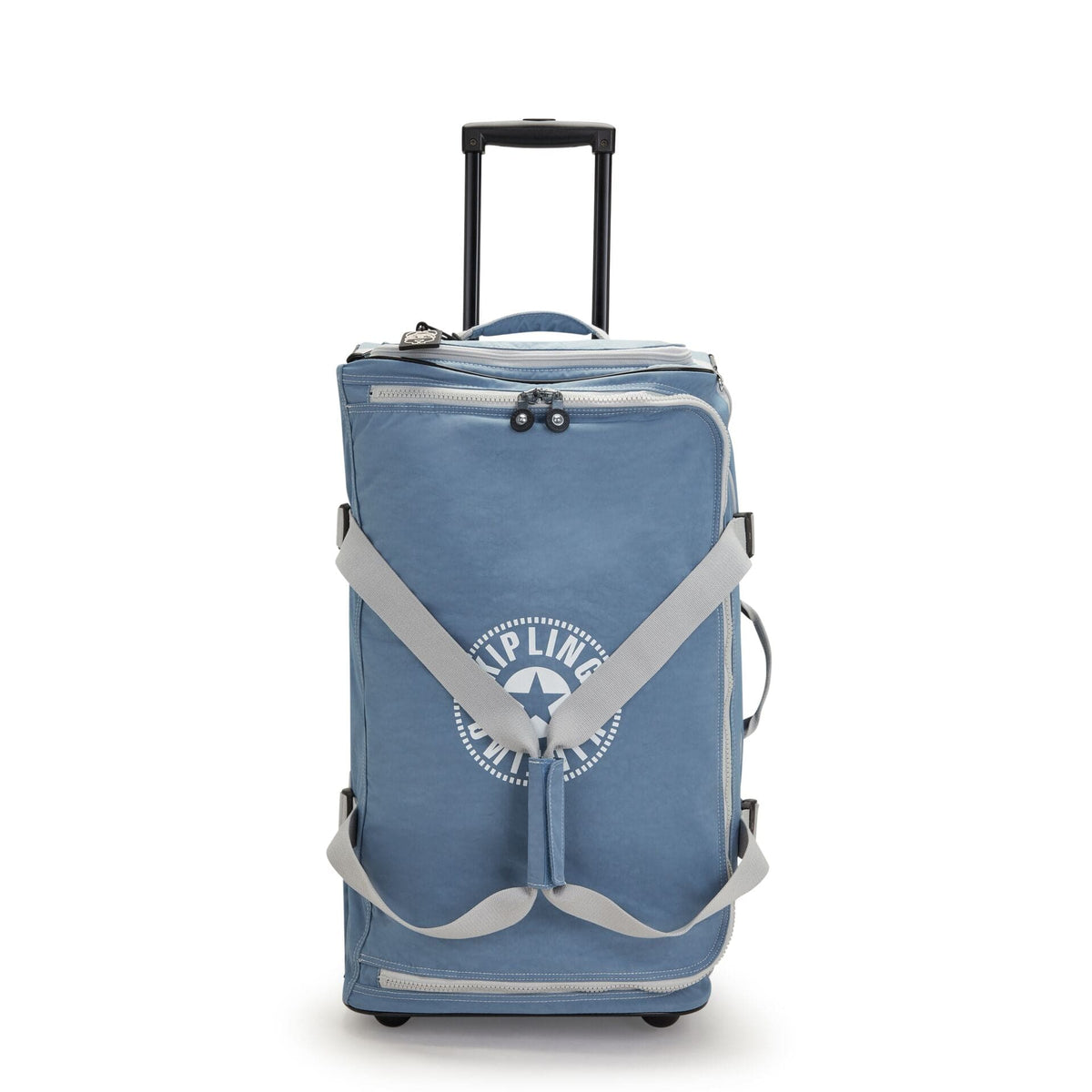 KIPLING-Teagan M-Medium wheeled duffle-Brush Blue C-13367-UY6