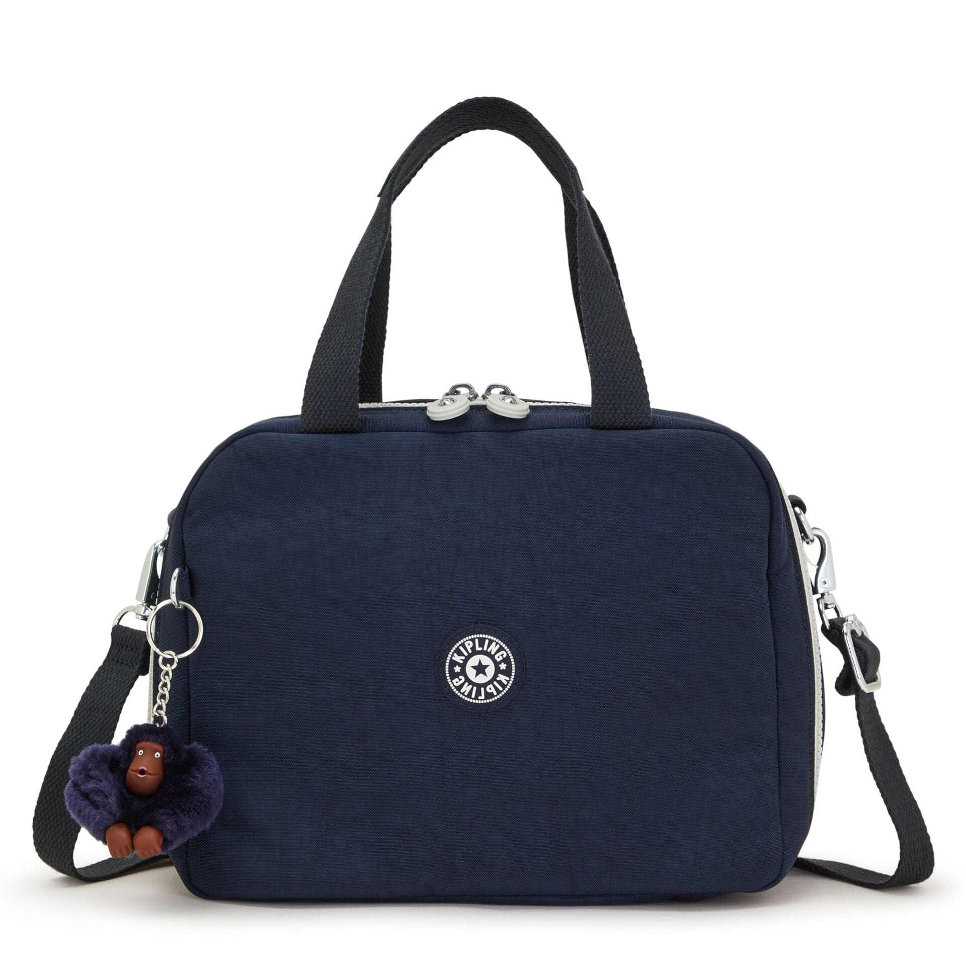 KIPLING-Miyo-Insulated medium lunch bag with trolley sleeve-True Blue Grey-15381-U84