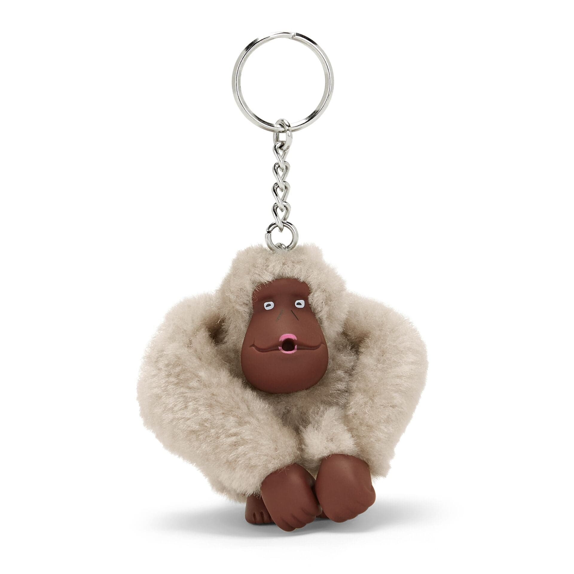 KIPLING-Monkeyclip M-Medium monkey keyhanger-Silver Beige-16479-02R