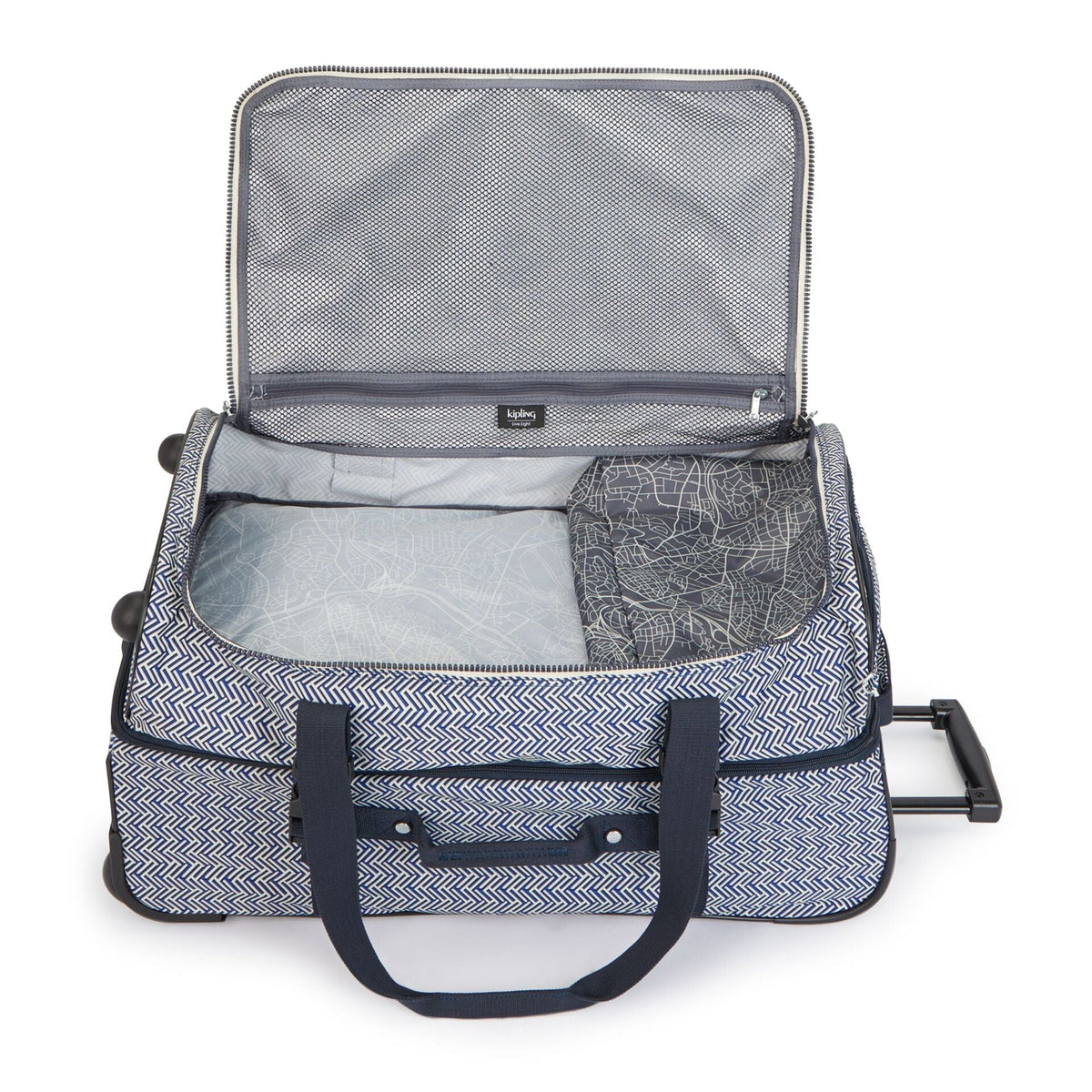 KIPLING-Teagan M-حقيبة سفر بعجلات متوسطة الحجم-Urban Chevron-I1210-V44