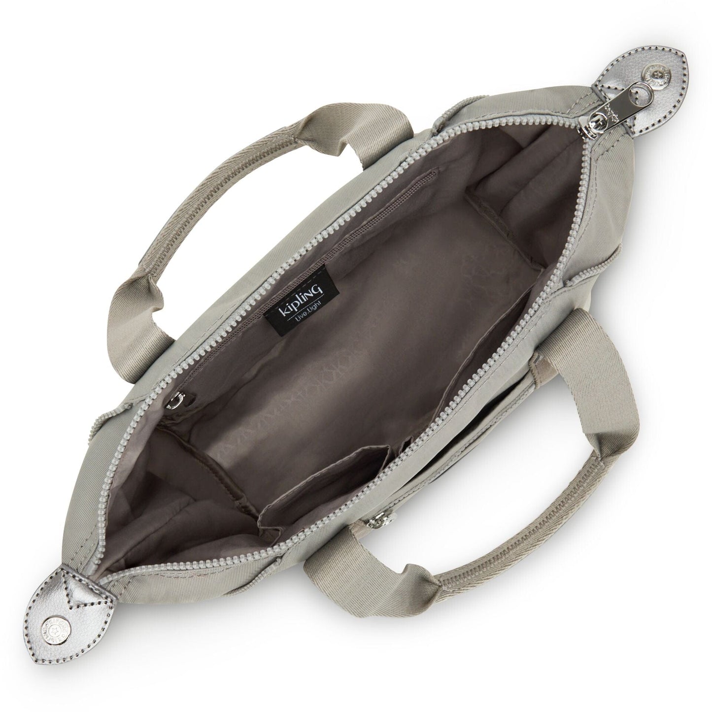 KIPLING-Art Mini-حقيبة يد صغيرة (بحزام كتف قابل للإزالة)-رمادي تقريبًا-I2526-T85