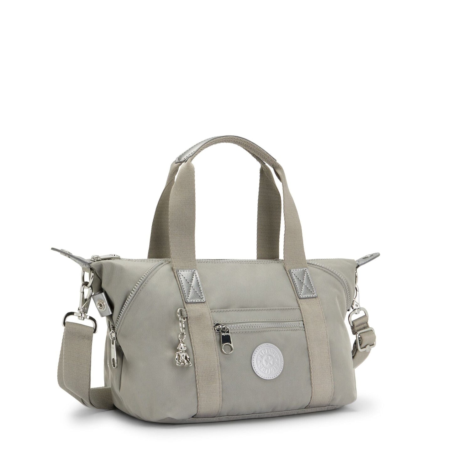 KIPLING-Art Mini-حقيبة يد صغيرة (بحزام كتف قابل للإزالة)-رمادي تقريبًا-I2526-T85