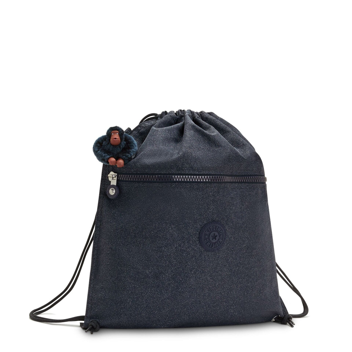 KIPLING-Supertaboo-حقيبة ظهر متوسطة الحجم (بسلك سحب)-لون أزرق لامع-I2825-U18