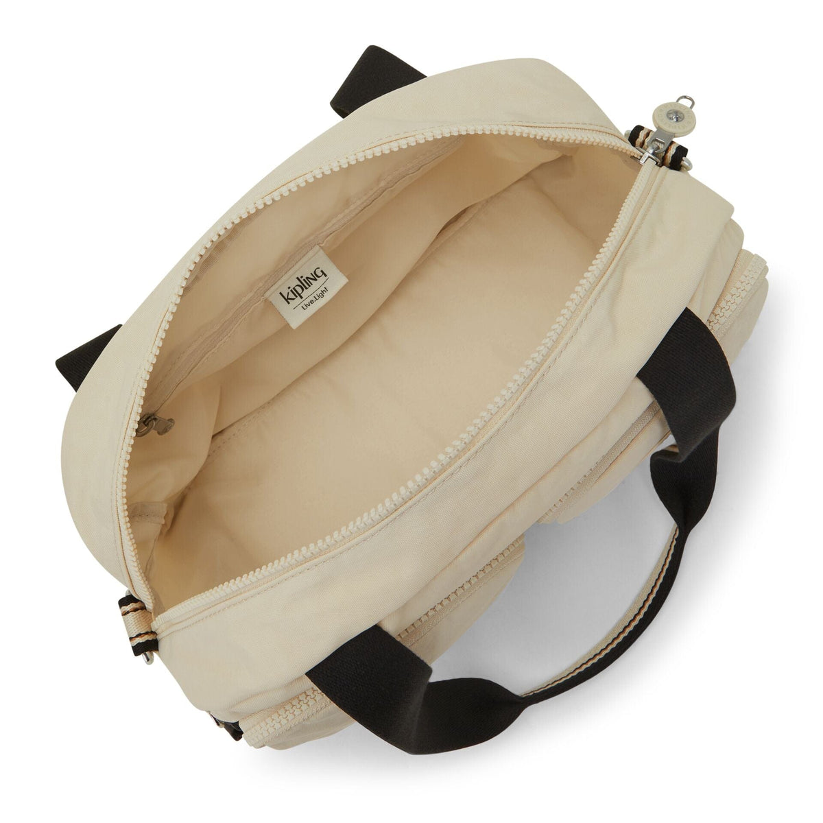 KIPLING-Cool Defea-حقيبة كتف متوسطة الحجم (بحزام كتف قابل للإزالة)-رملي فاتح-I2849-W58