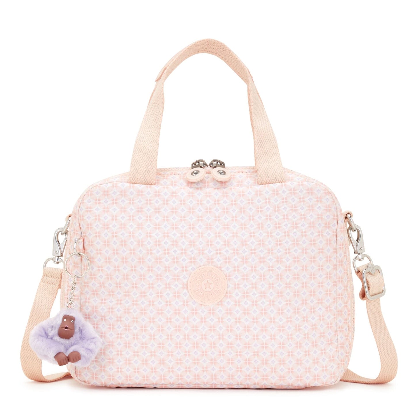 KIPLING-Miyo-Insulated medium lunch bag with trolley sleeve-Girly Tile Prt-I2989-5EH