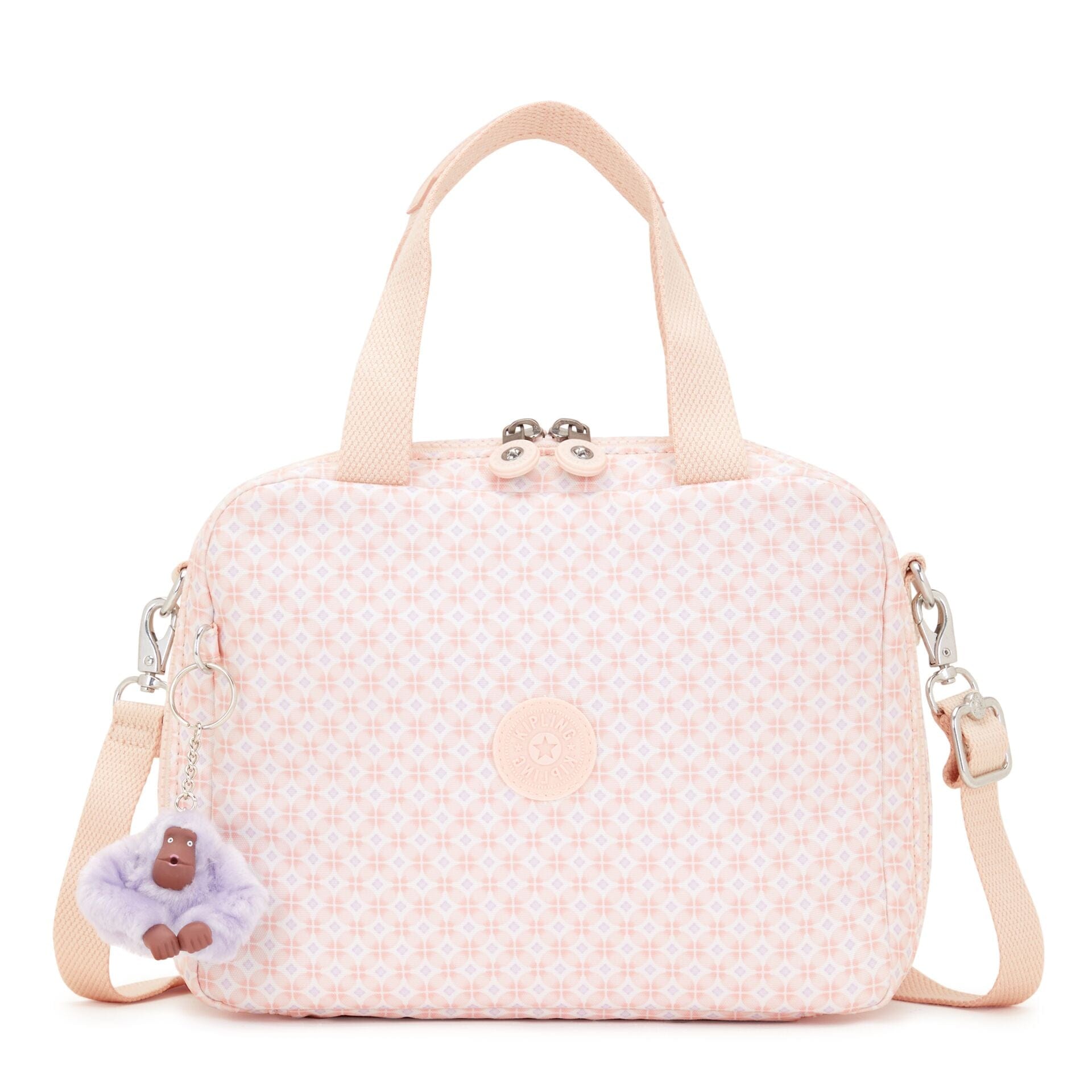 KIPLING-Miyo-Insulated medium lunch bag with trolley sleeve-Girly Tile Prt-I2989-5EH
