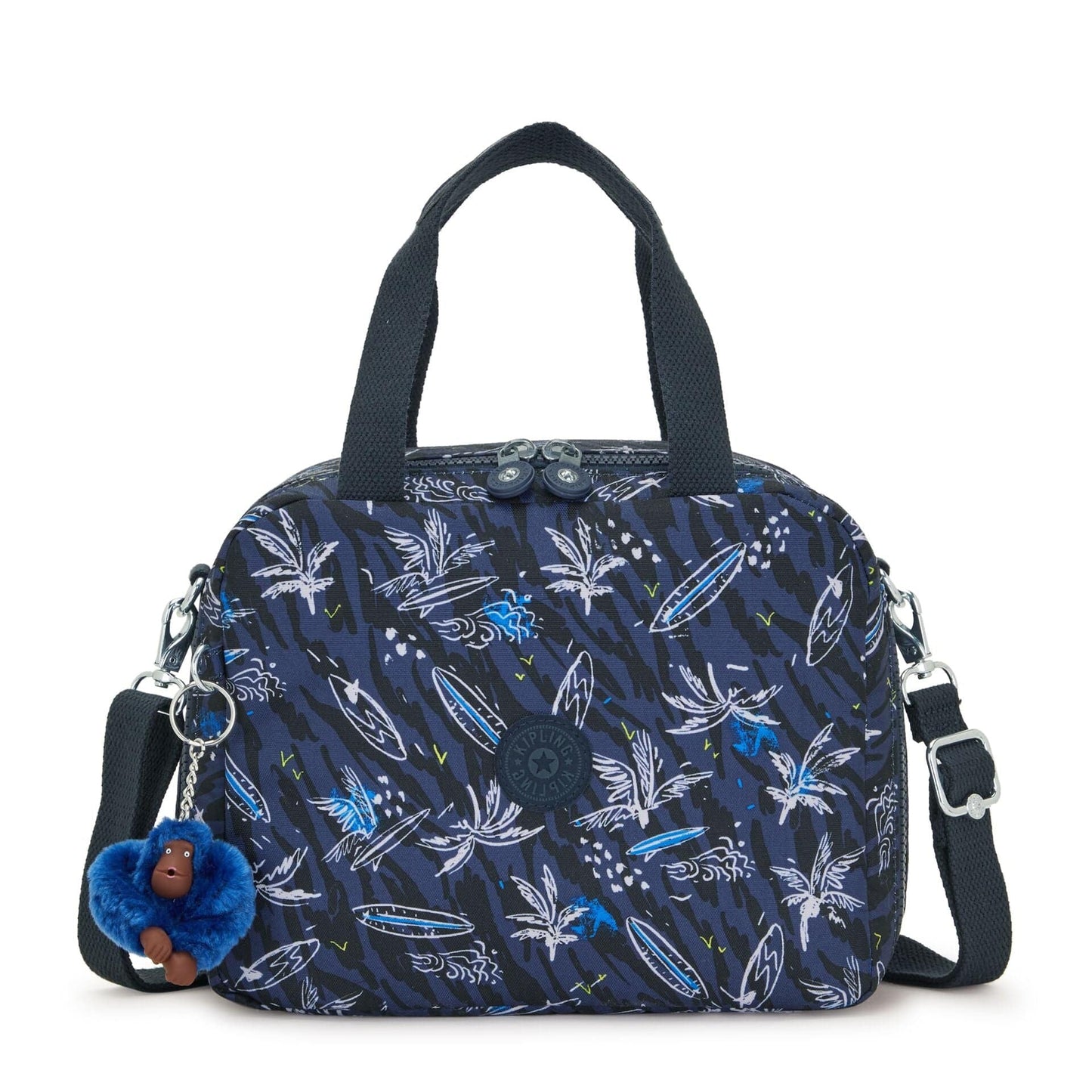 KIPLING-Miyo-Insulated medium lunch bag with trolley sleeve-Surf Sea Print-I2989-Y70