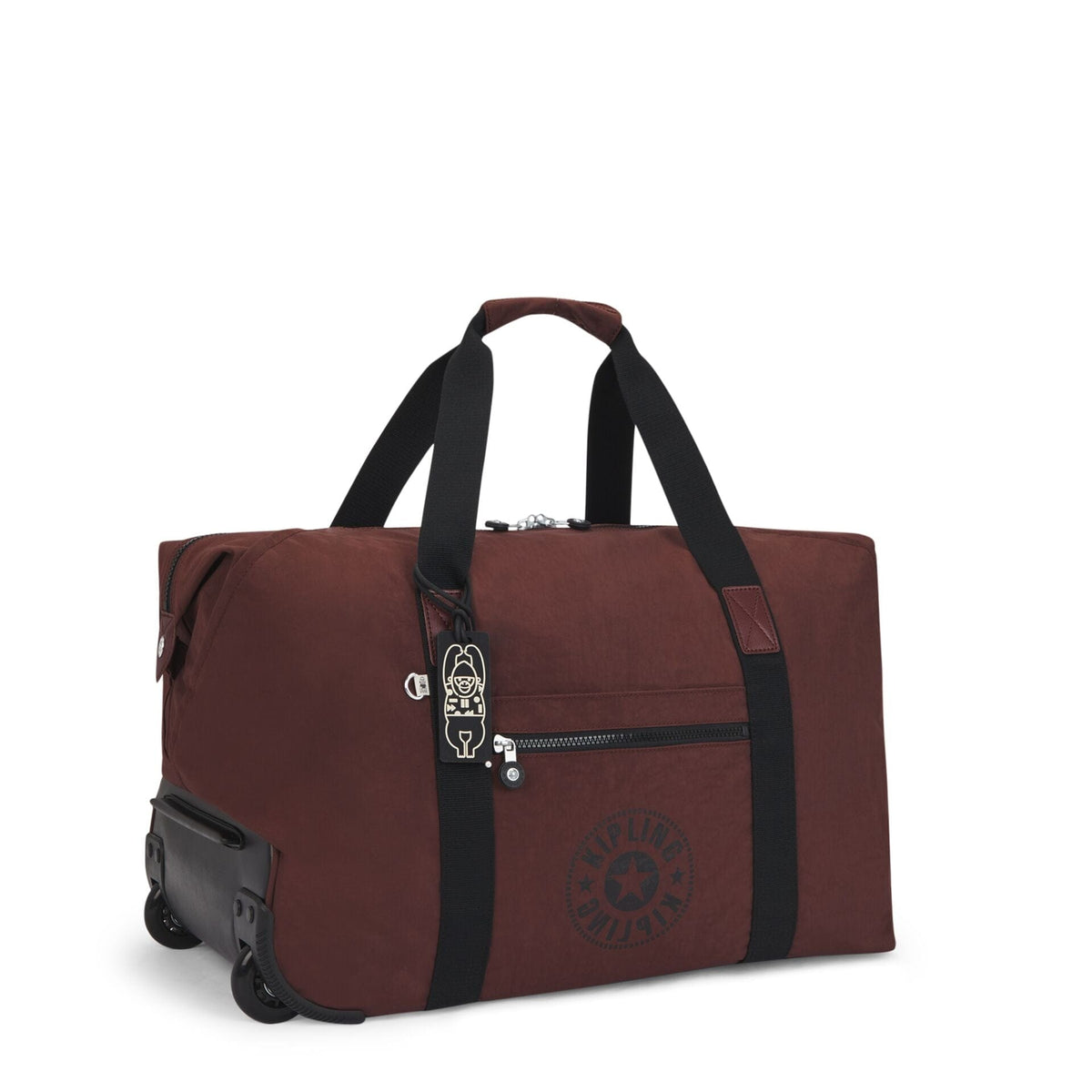 حقيبة KIPLING-Art On Wheels متوسطة الحجم بعجلات - لون الماهوجني C-I3131-PP5