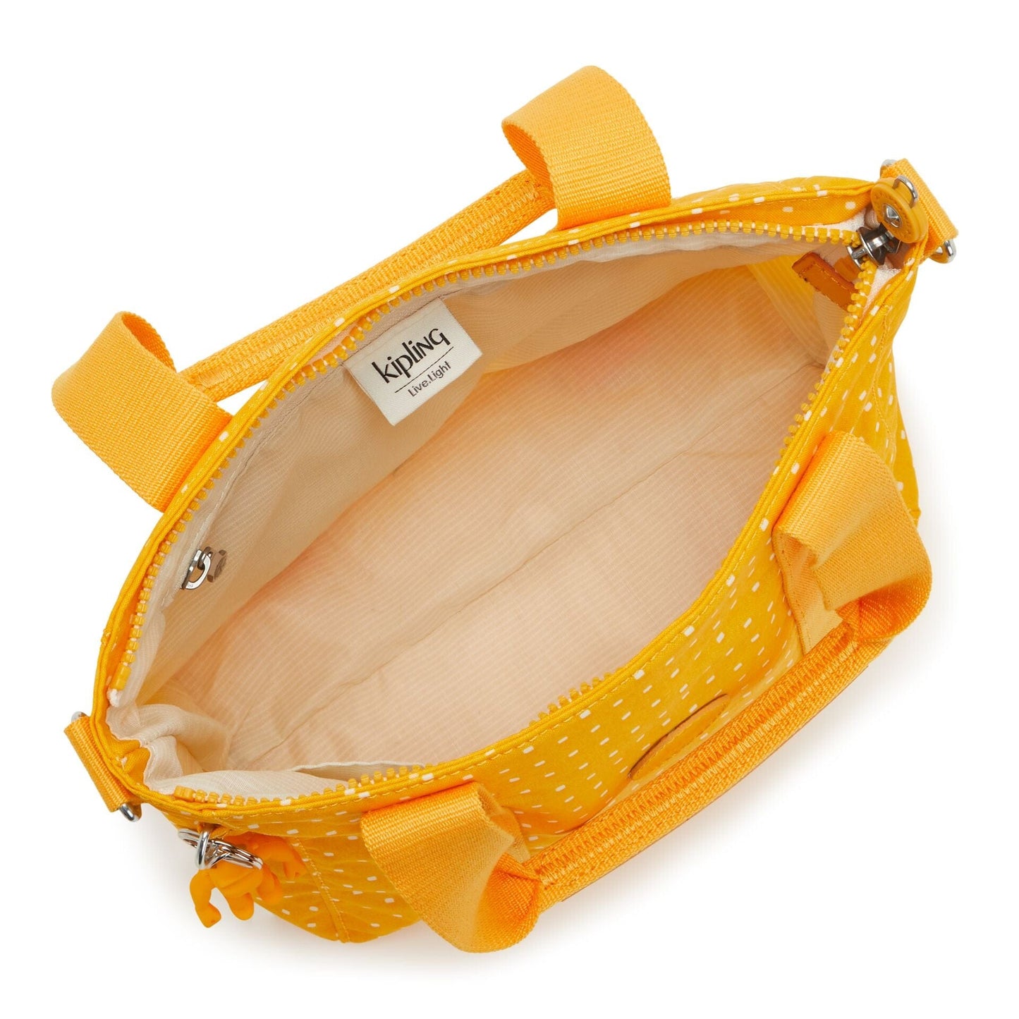 KIPLING-ASSENI MINI-حقيبة يد صغيرة (بحزام كتف قابل للإزالة)-منقط ناعم أصفر-I3420-M67