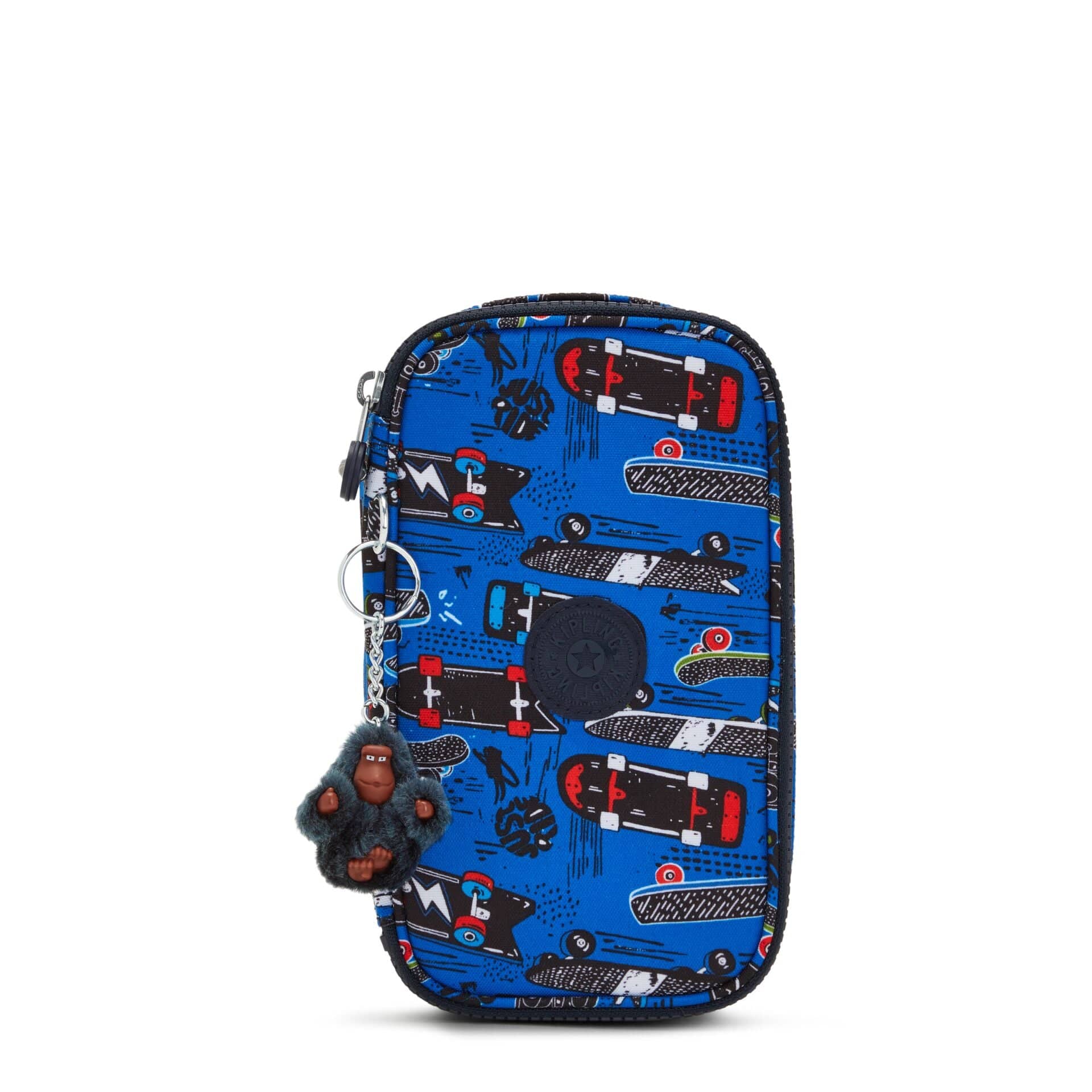 KIPLING-50 Pens-Medium pencase-New Scate Prt S-I3707-Y35