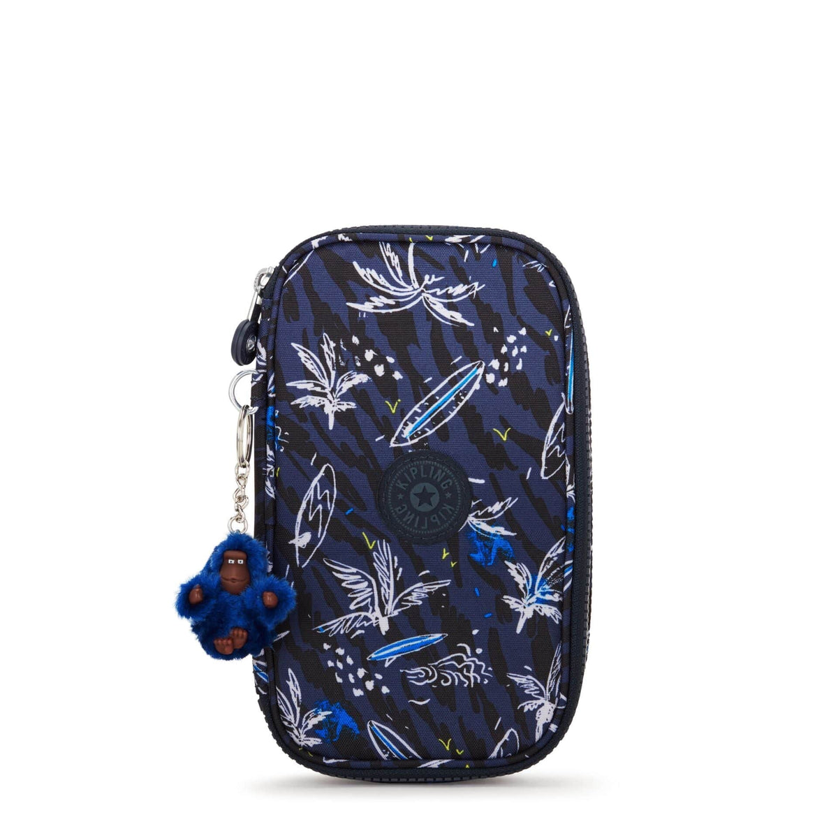 KIPLING-50 Pens-Medium pencase holds up to 50 pens-Surf Sea Print-I3707-Y70