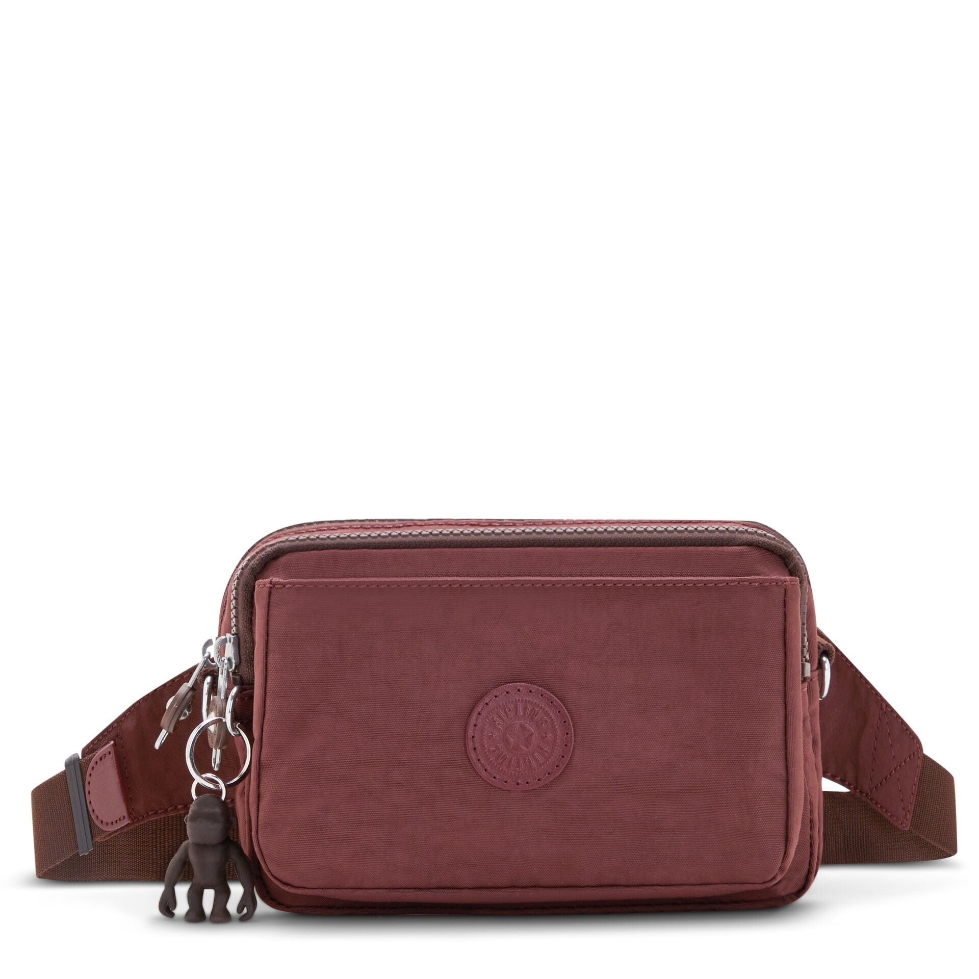 KIPLING-Abanu Multi-Small crossbody convertible to waistbag (with removable straps)-Mahogany-I3795-V50