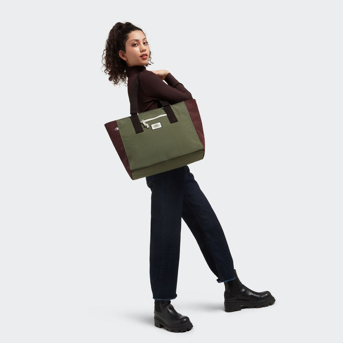 حقيبة KIPLING-Jodi M-Medium Tote-Valley Moss Bl-I3923-75O
