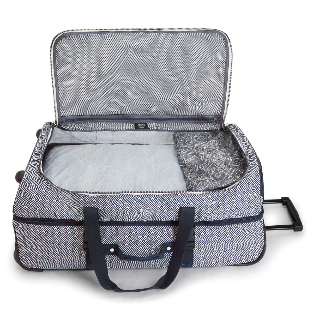 KIPLING-Teagan L-حقيبة سفر كبيرة بعجلات-Urban Chevron-I4038-V44